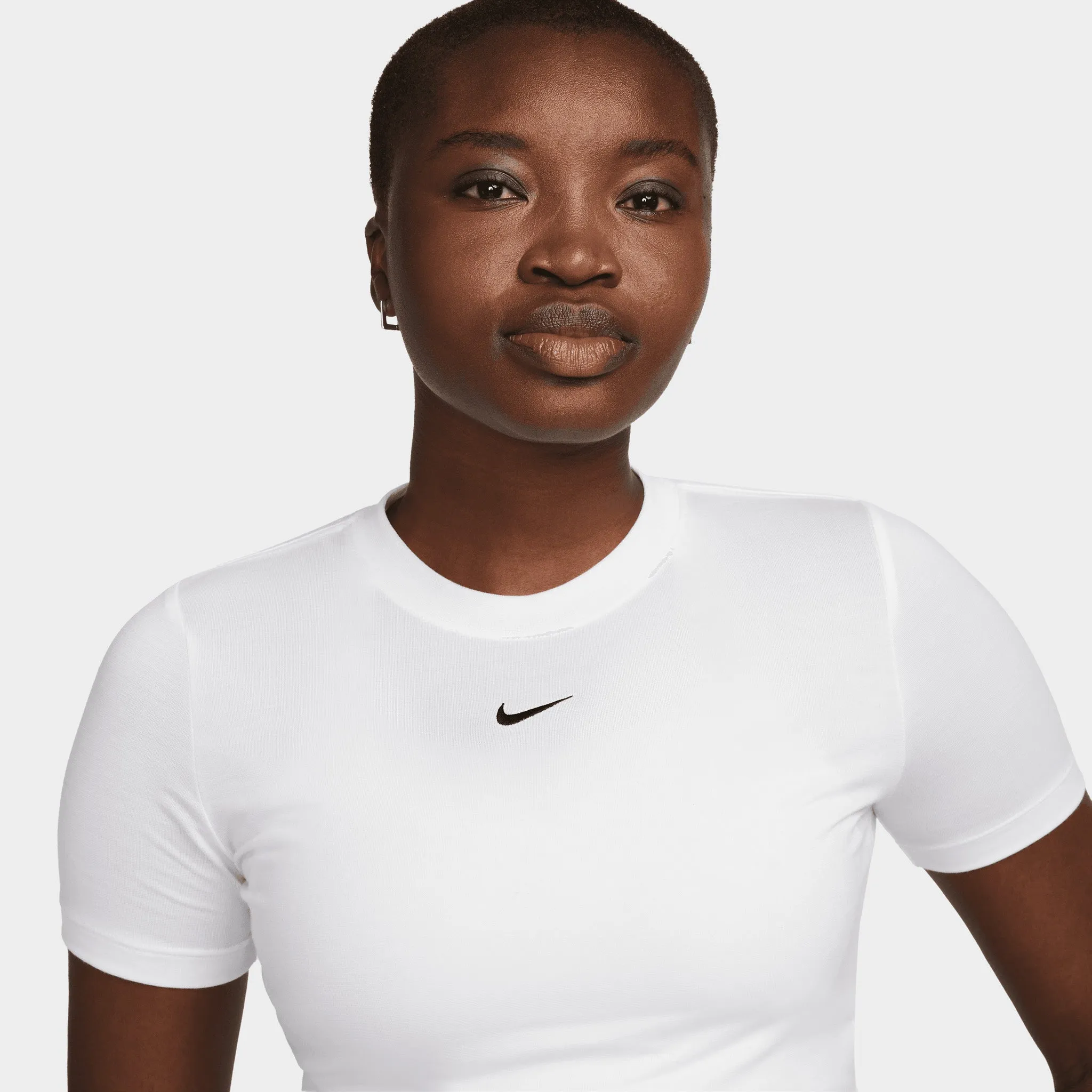 Nike Sportswear Women's Essential Slim-Fit Crop T-shirt / White sold by JD Sports product image thumbnail 3