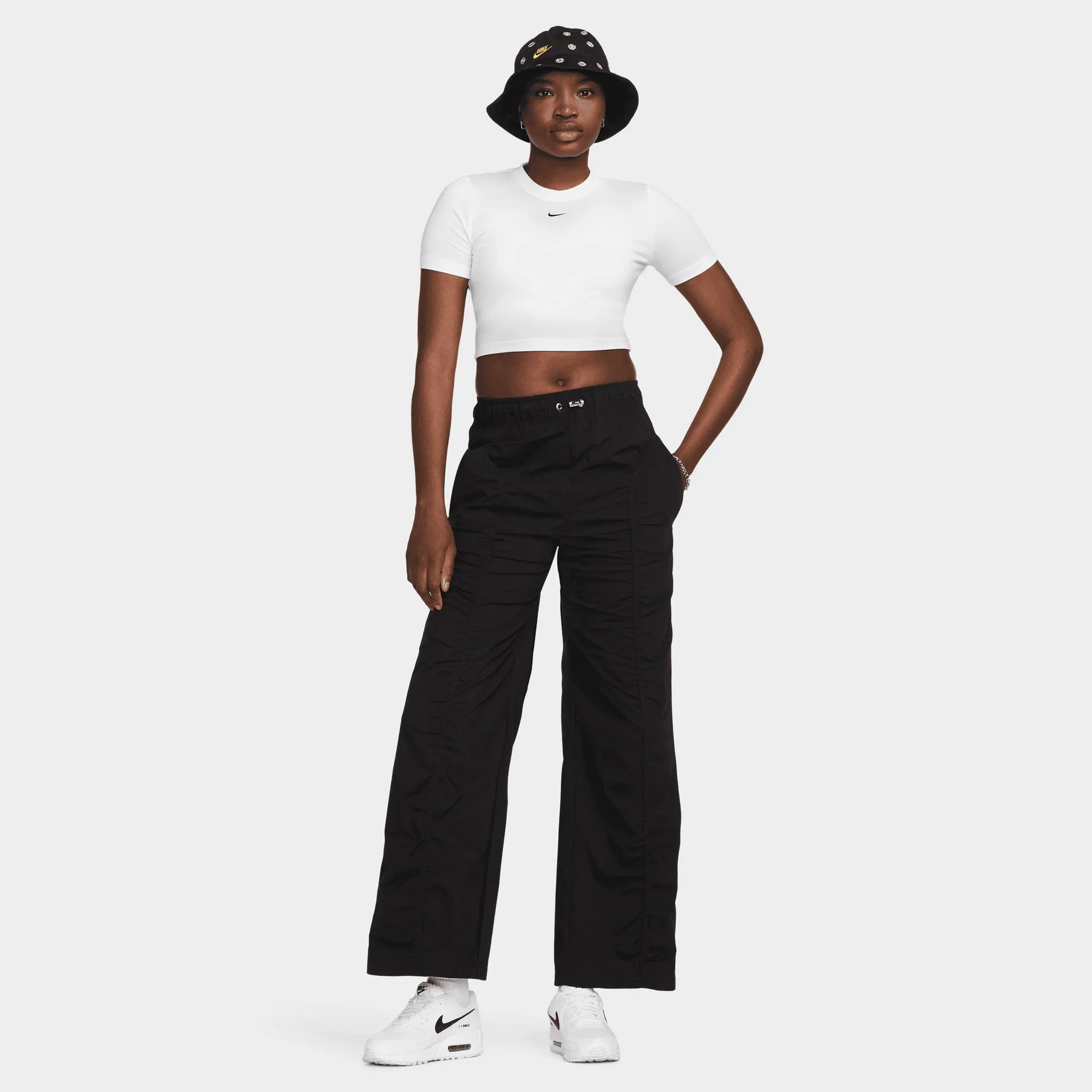 Nike Sportswear Women's Essential Slim-Fit Crop T-shirt / White sold by JD Sports product image thumbnail 4