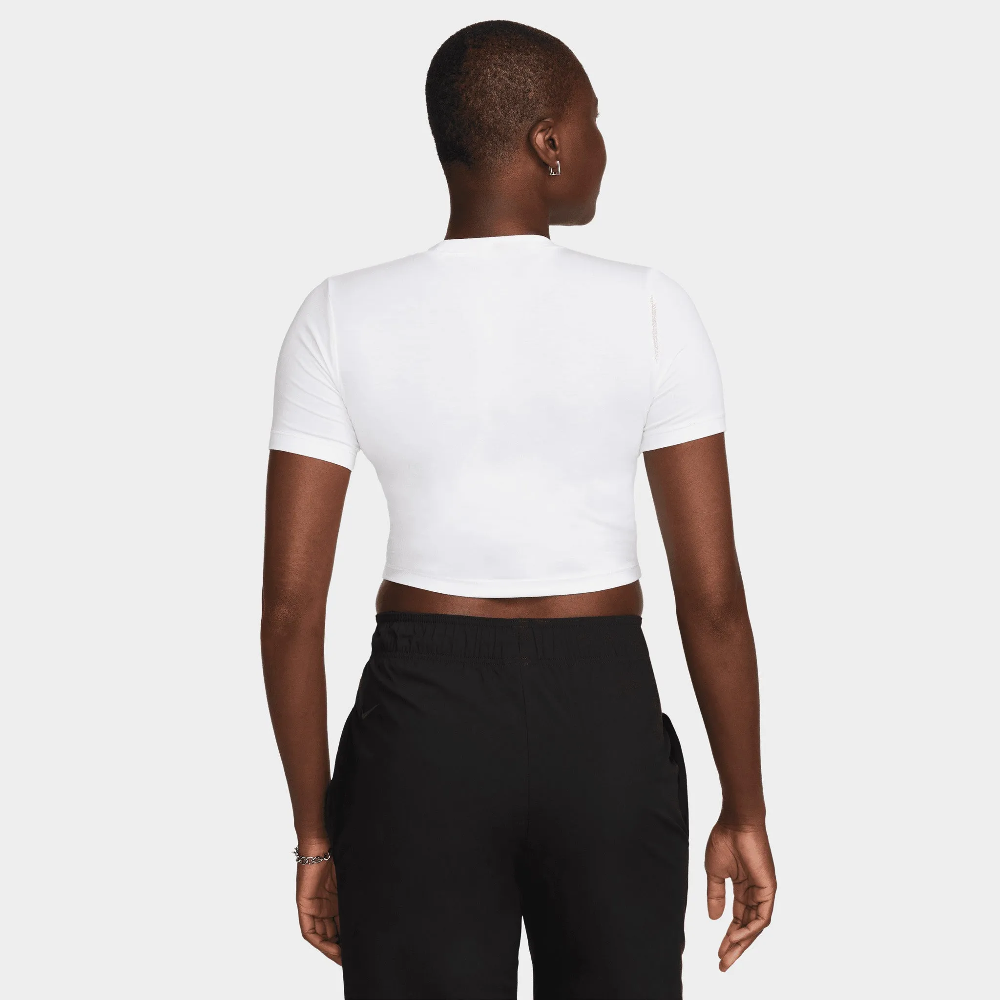 Nike Sportswear Women's Essential Slim-Fit Crop T-shirt / White sold by JD Sports product image thumbnail 2