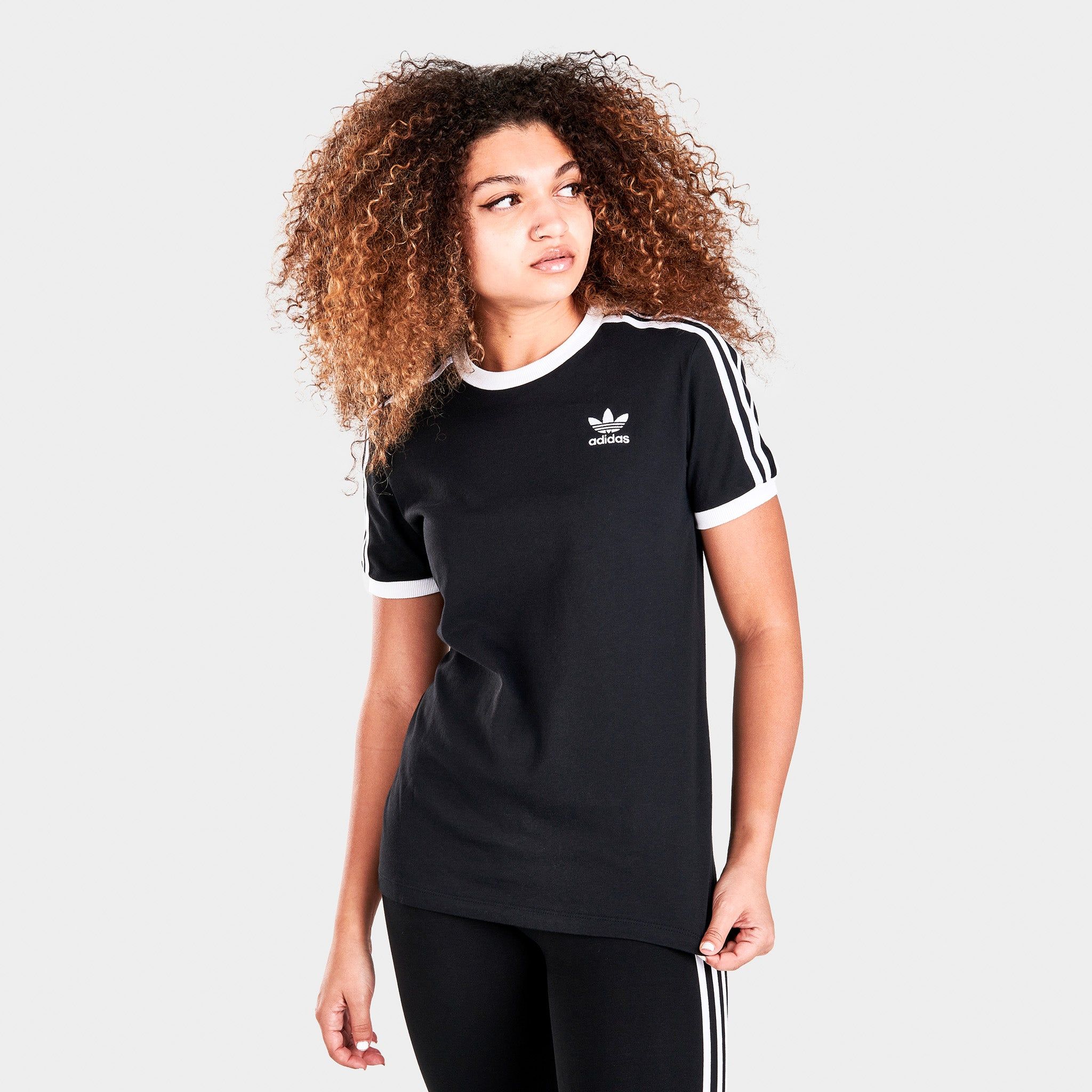 adidas Originals Women's Adicolor Classics 3-Stripes T-shirt / Black sold by JD Sports