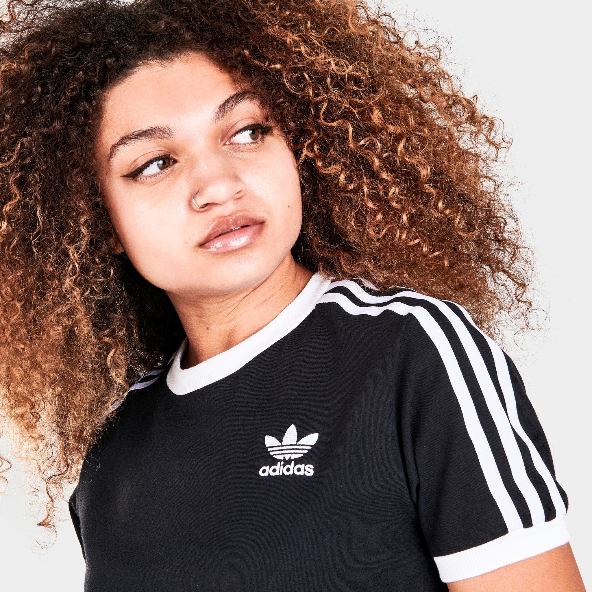 adidas Originals Women's Adicolor Classics 3-Stripes T-shirt / Black sold by JD Sports product image thumbnail 3