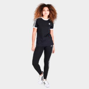 adidas Originals Women's Adicolor Classics 3-Stripes T-shirt / Black sold by JD Sports