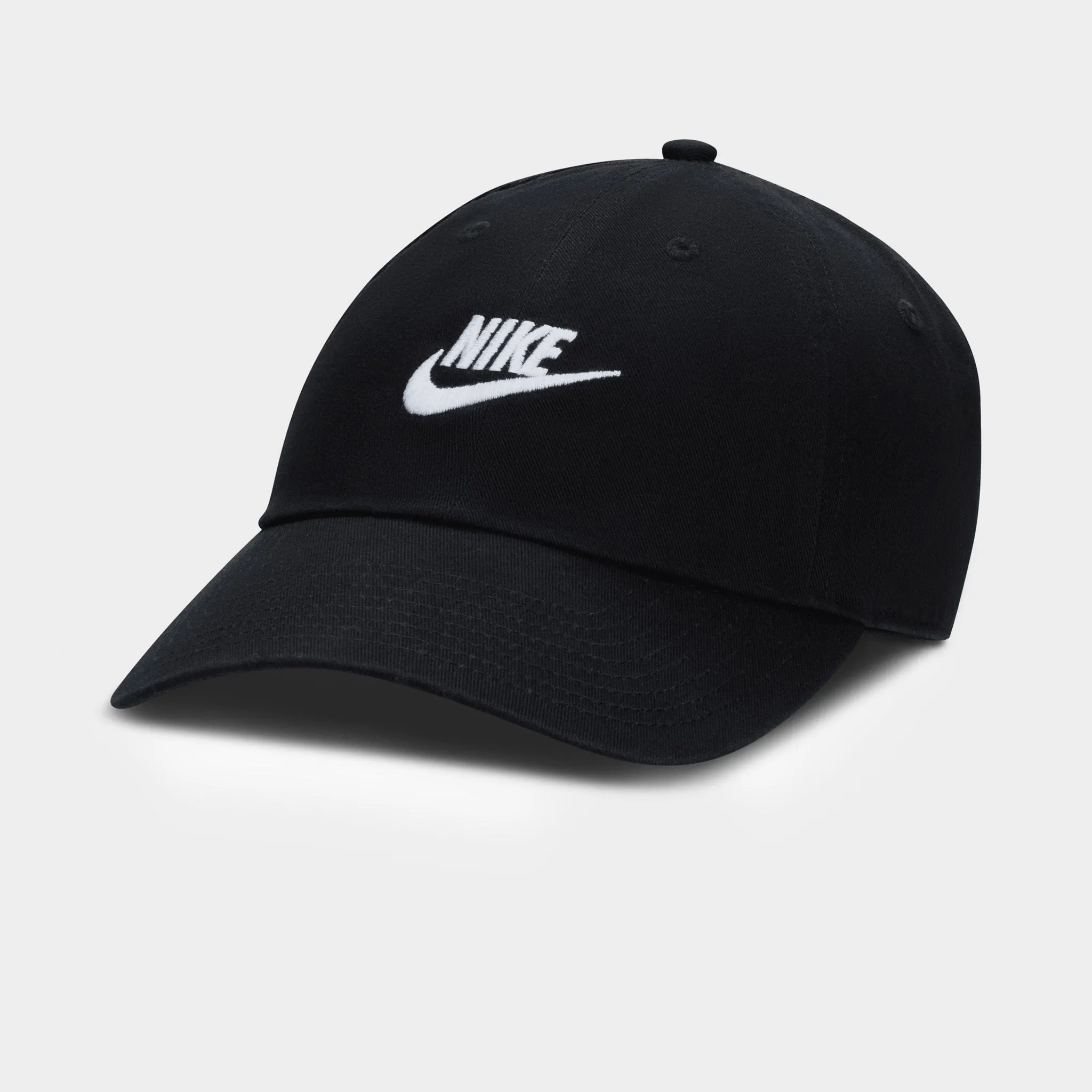 Nike Club Unstructured Futura Wash Cap Black / White sold by JD Sports