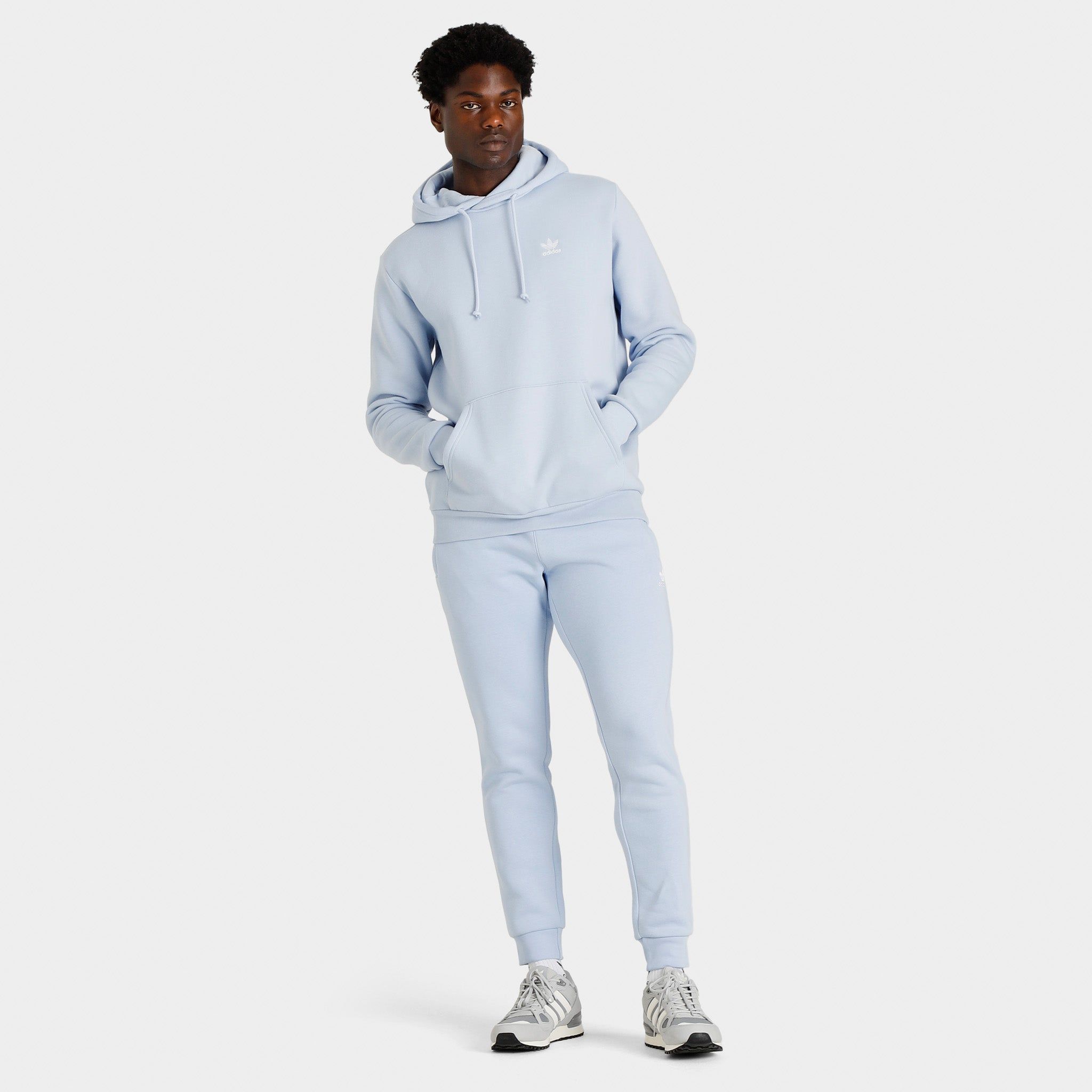 adidas Originals Trefoil Essentials Pullover Hoodie / Blue Dawn sold by JD Sports product image thumbnail 5