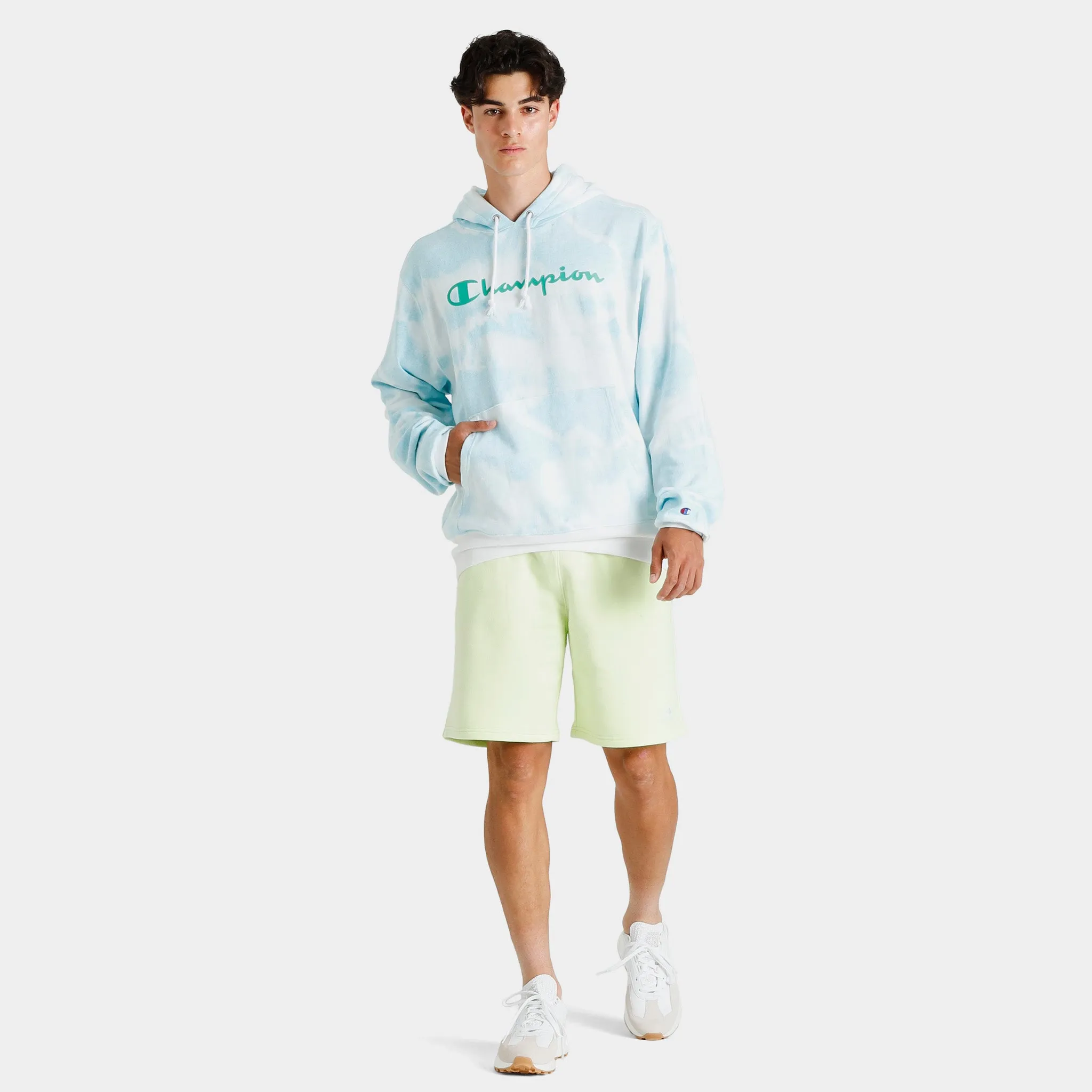 Champion Lightweight Tie-Dye Pullover Hoodie / Exhibit Blue sold by JD Sports product image thumbnail 5