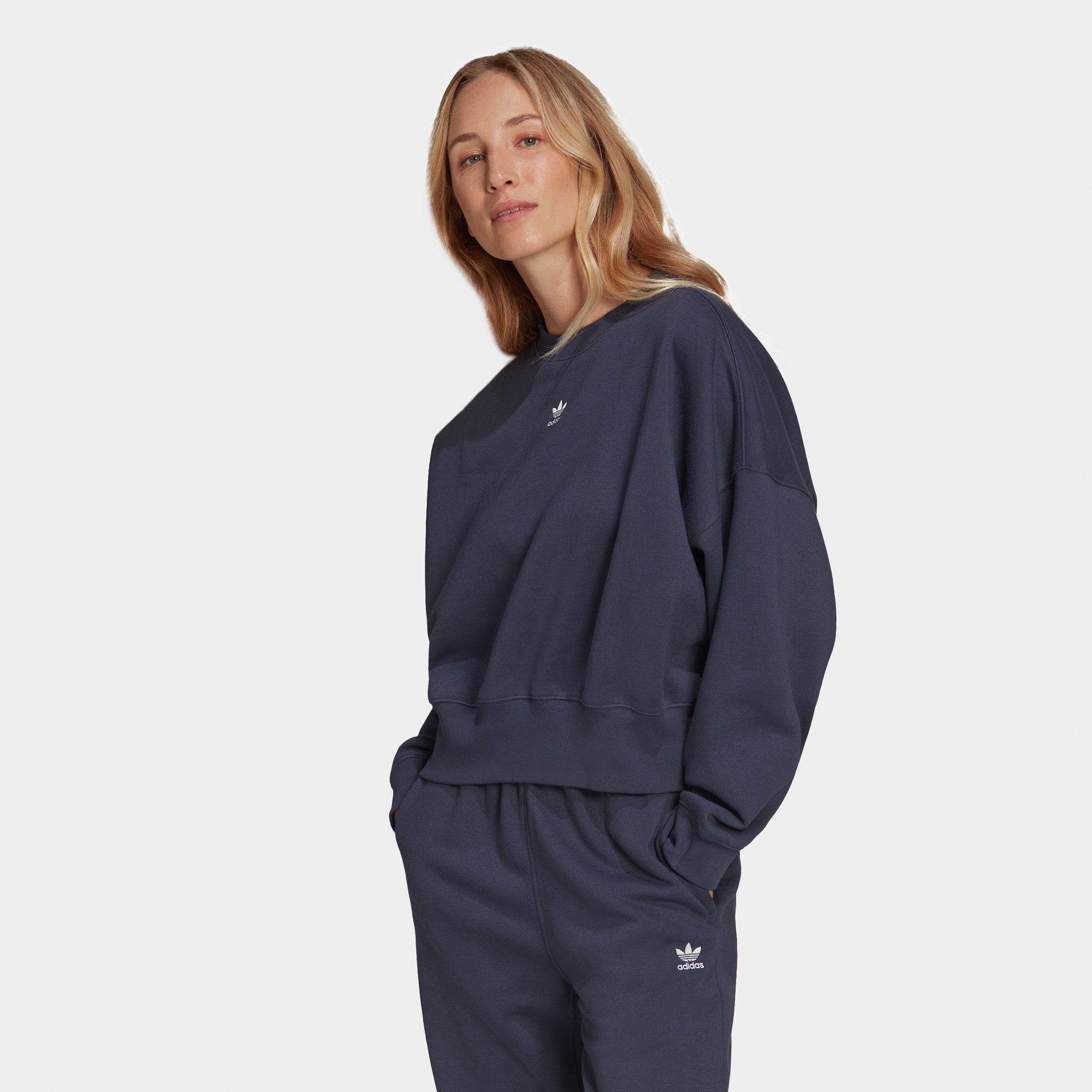 adidas Originals Women's Adicolour Essentials Fleece Sweatshirt / Shadow Navy sold by JD Sports