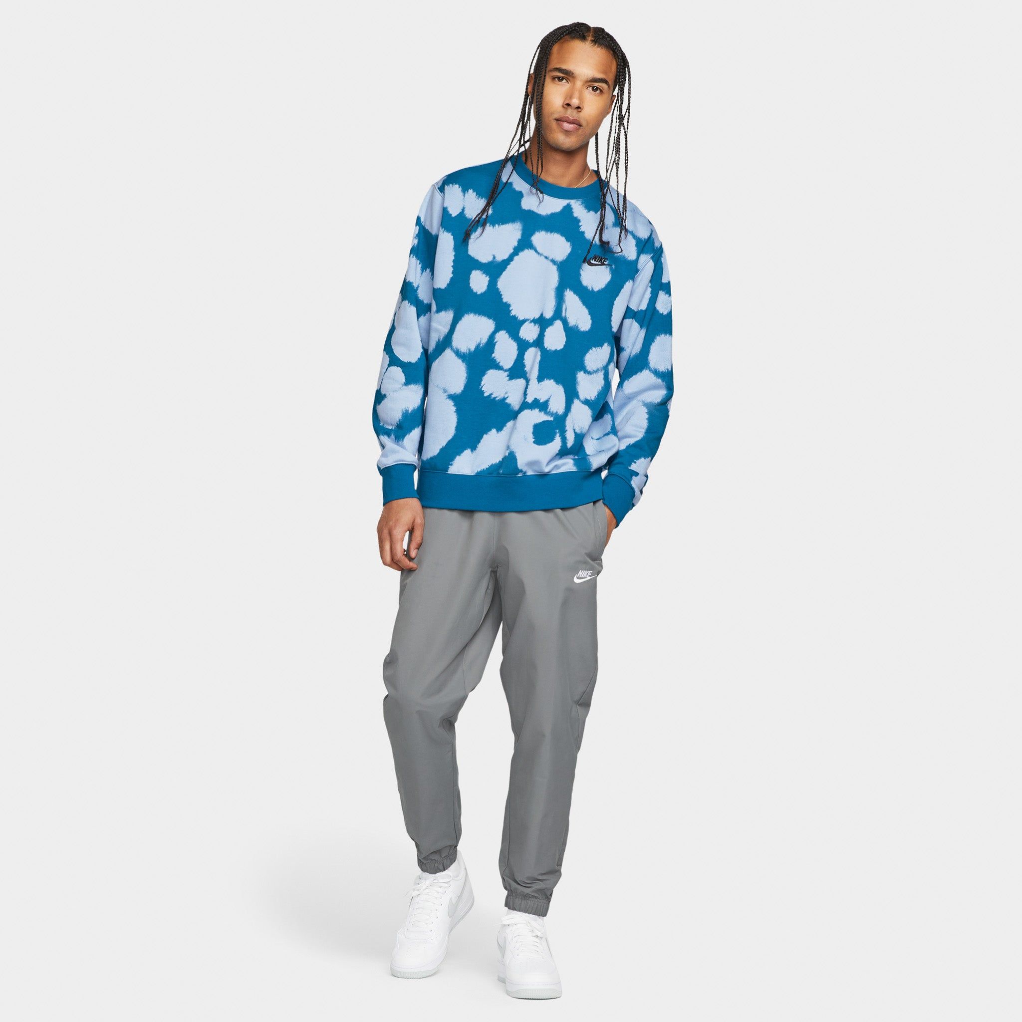 Nike Sportswear Sport Essentials+ French Terry Crew Light Marine / Dark Marina Blue sold by JD Sports product image thumbnail 4