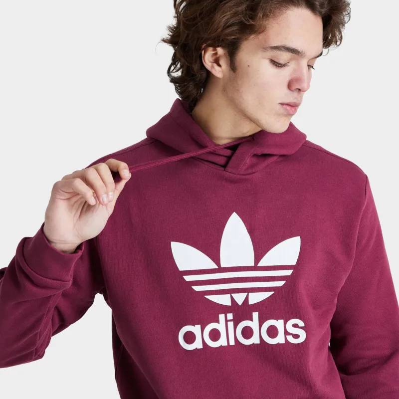 adidas Originals Adicolor Classics Trefoil Hoodie Victory Crimson / White sold by JD Sports