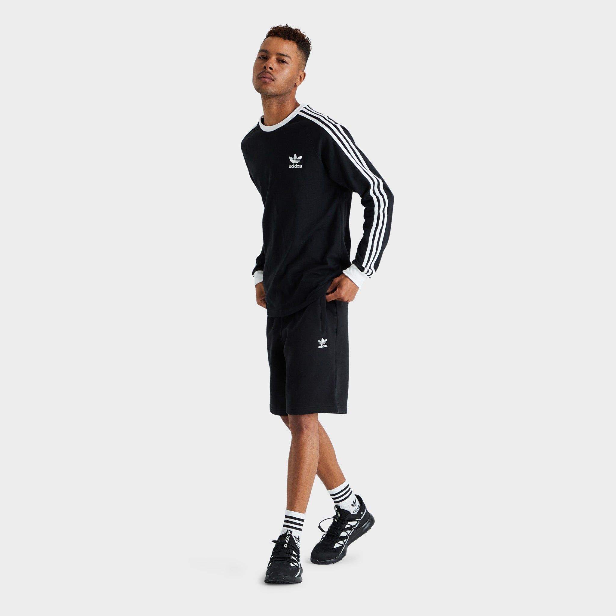 adidas Originals Adicolor Classics 3-Stripes Long Sleeve T-shirt / Black sold by JD Sports product image thumbnail 4