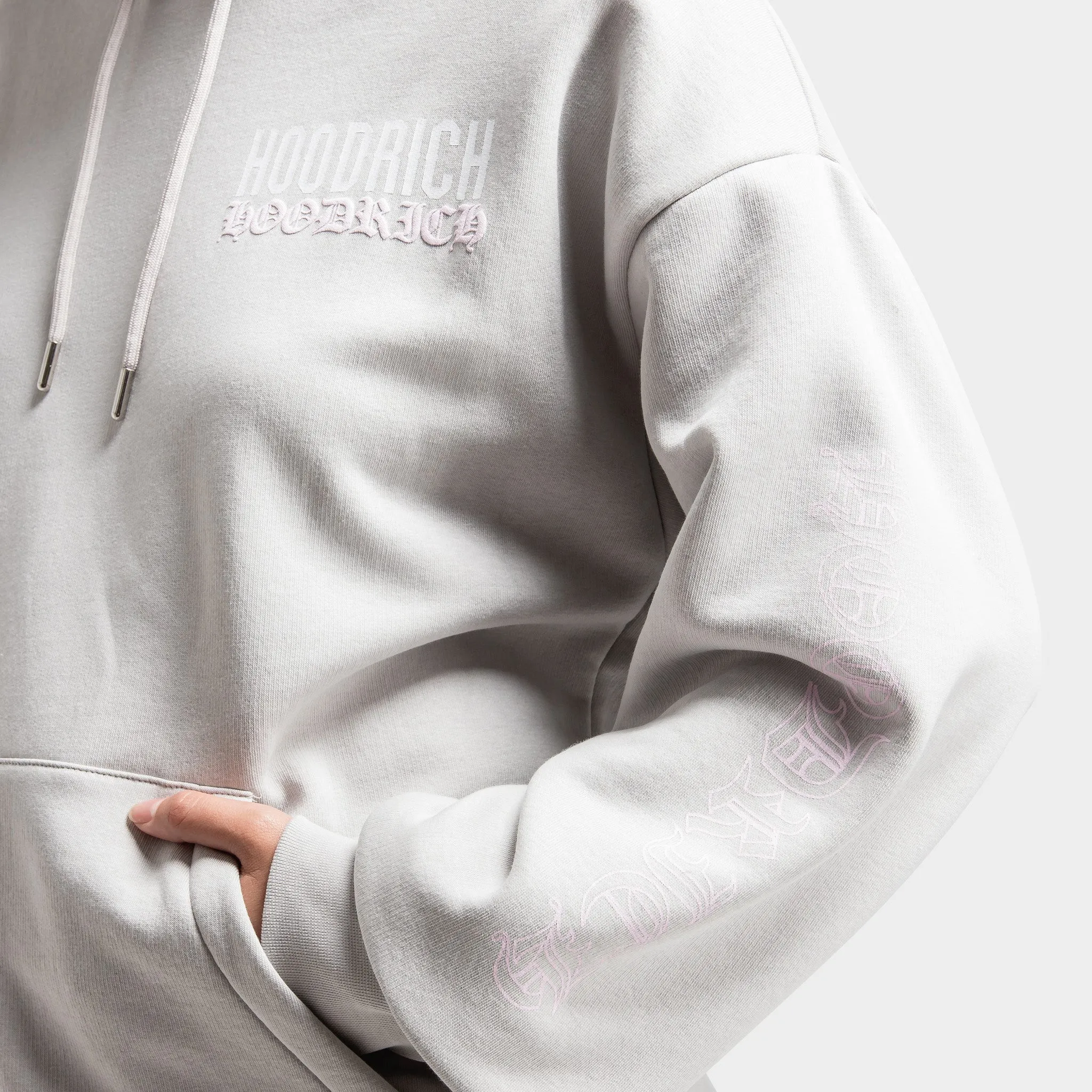 Hoodrich Women's OG Wavy Oversized Hoodie Quiet Grey / White - Festival Bloom sold by JD Sports product image thumbnail 5