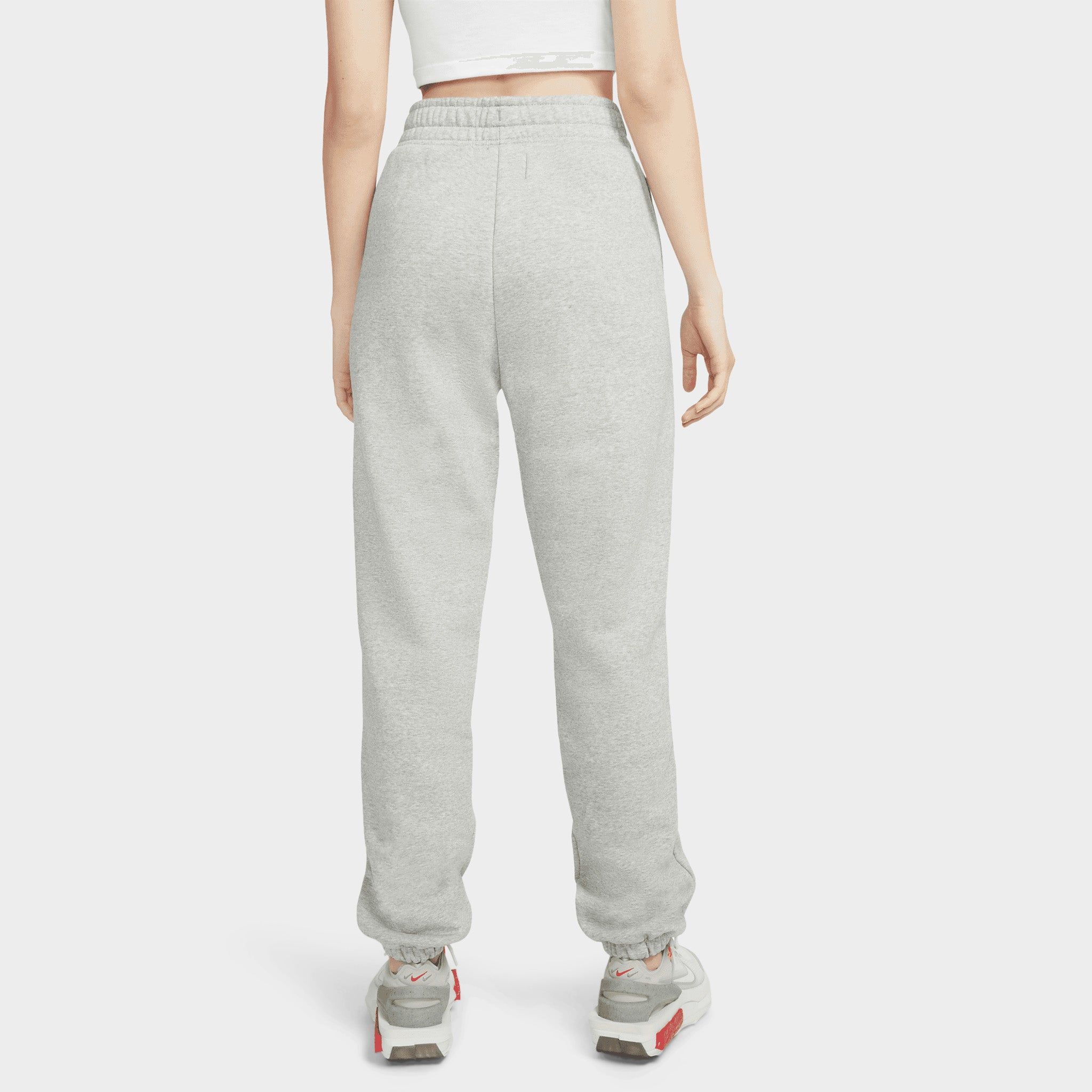 Nike Women’s Sportswear Collection Essentials Fleece Pants Dark Grey Heather / Malachite sold by JD Sports product image thumbnail 2