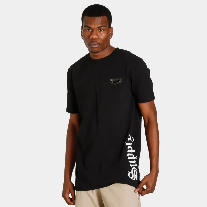 Supply & Demand Gothic Flow T-Shirt Black / White sold by JD Sports