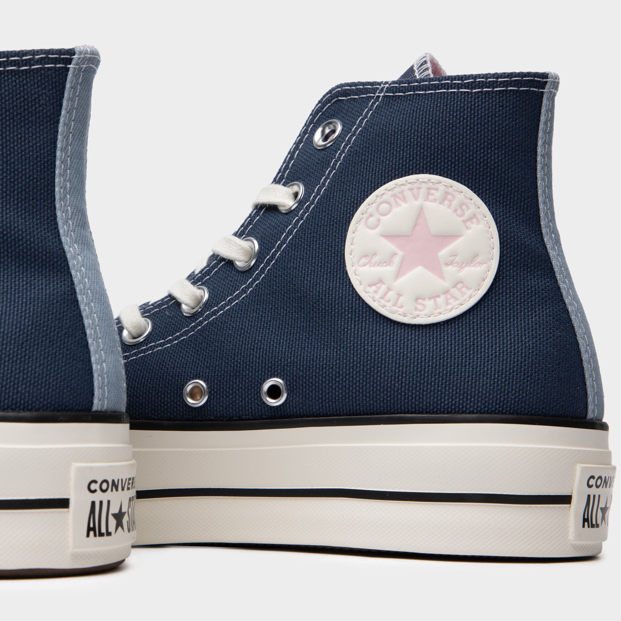 Chuck Taylor All Star Platform Denim Hi Navy / Egret - Sunrise Pink sold by JD Sports product image thumbnail 3