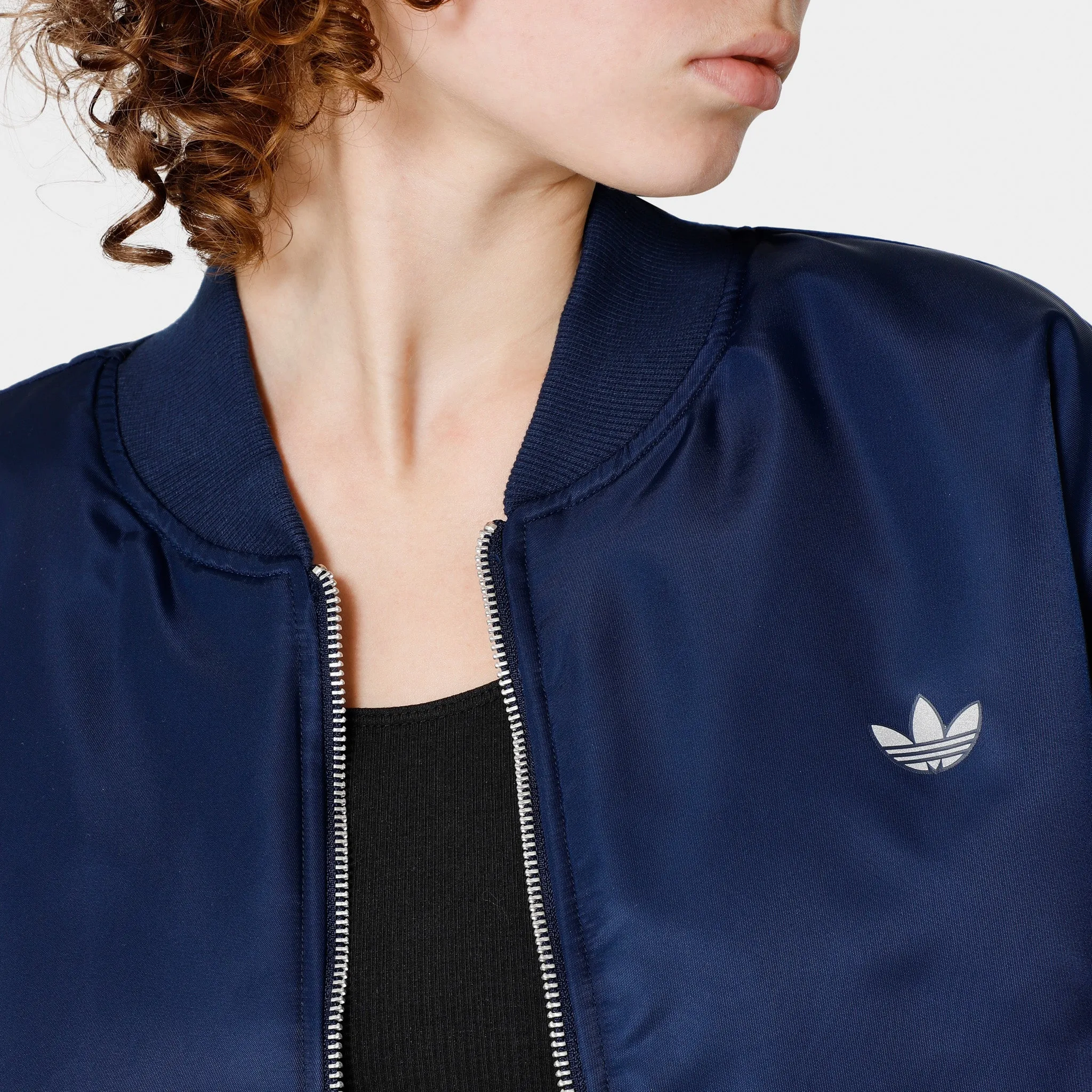 adidas Originals Women's Reversible Crop Bomber Jacket Night Indigo / Blue Fusion sold by JD Sports product image thumbnail 4
