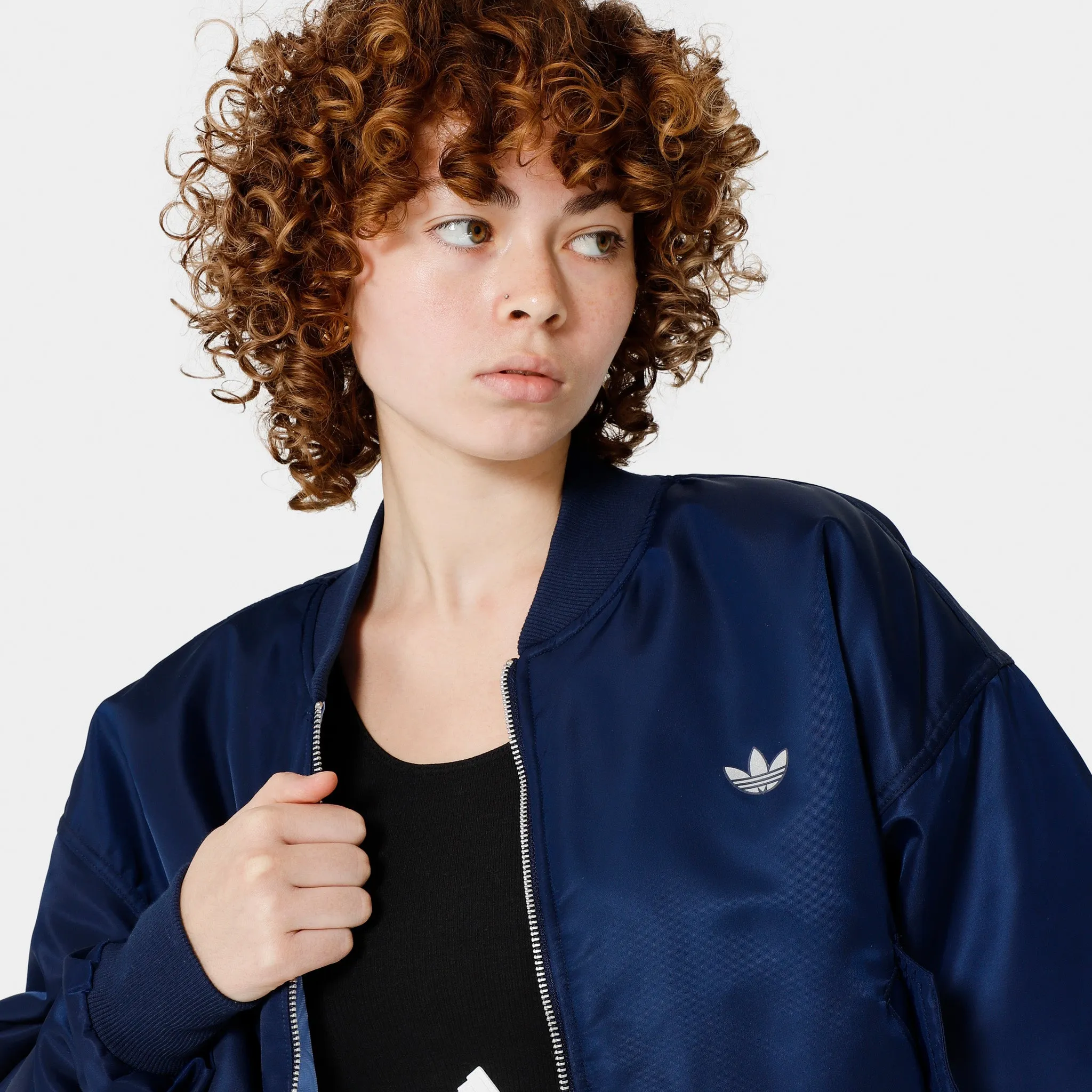 adidas Originals Women's Reversible Crop Bomber Jacket Night Indigo / Blue Fusion sold by JD Sports product image thumbnail 3