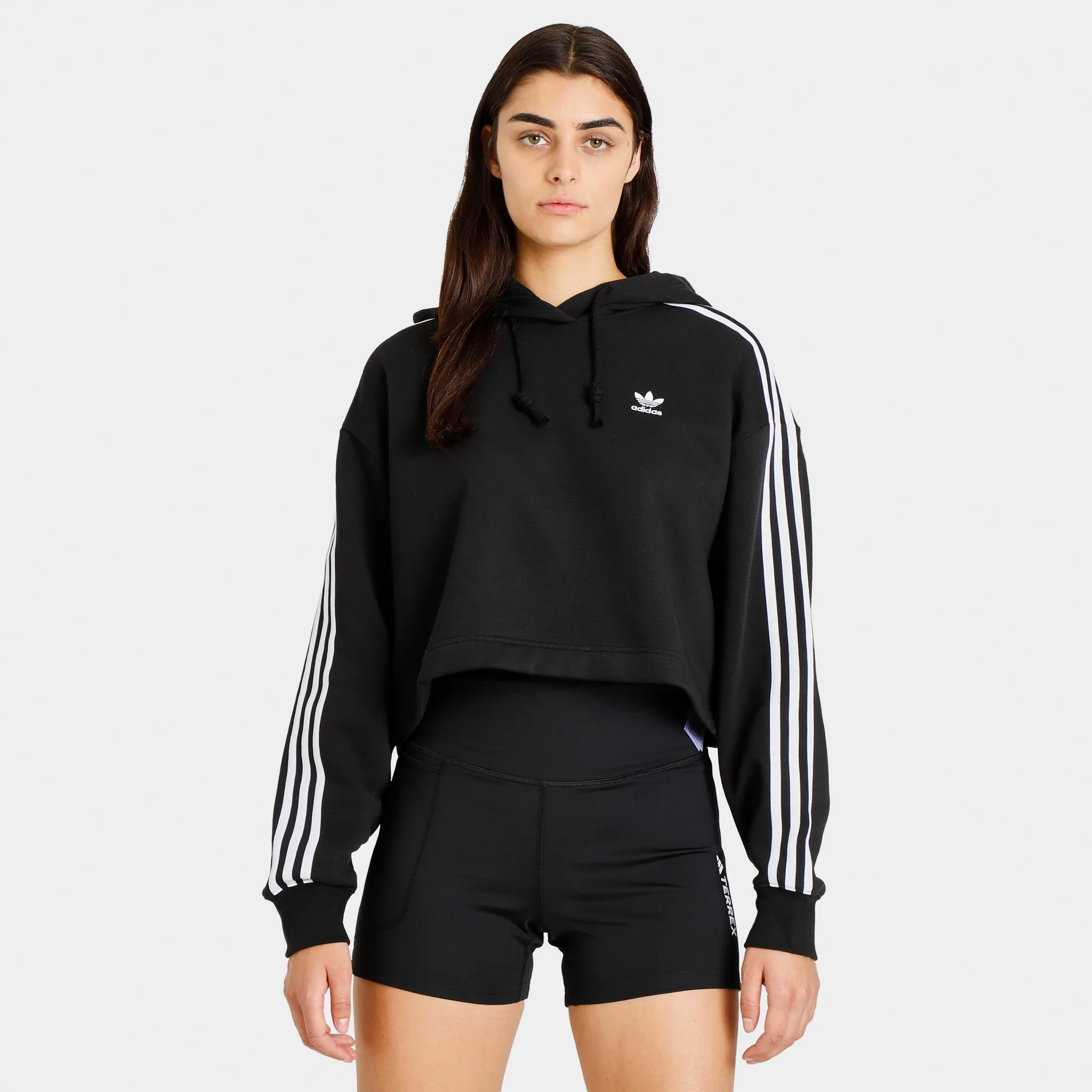 adidas Originals Women's Adicolor Classics Crop Pullover Hoodie / Black sold by JD Sports