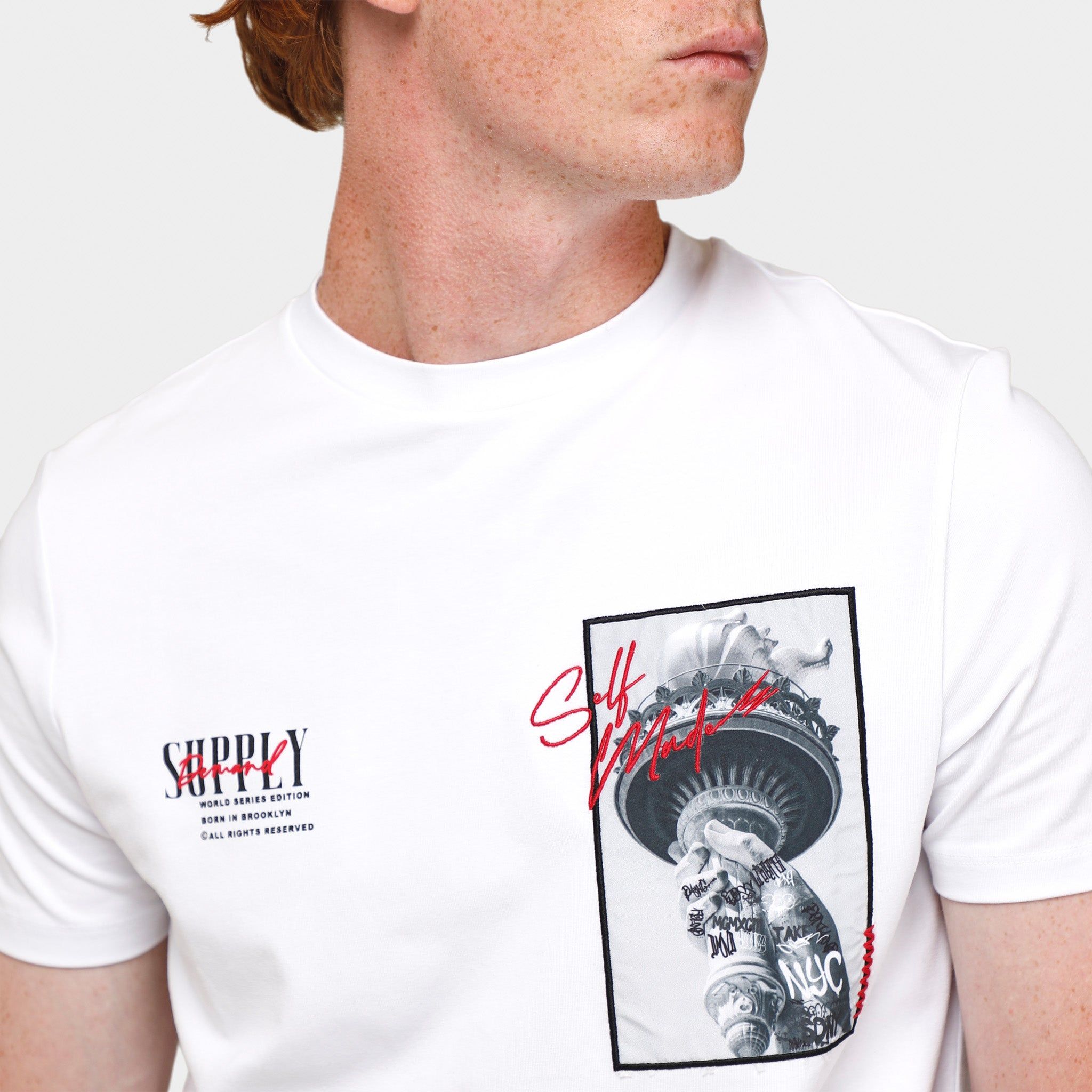 Supply & Demand Ridin T-shirt / White sold by JD Sports product image thumbnail 4