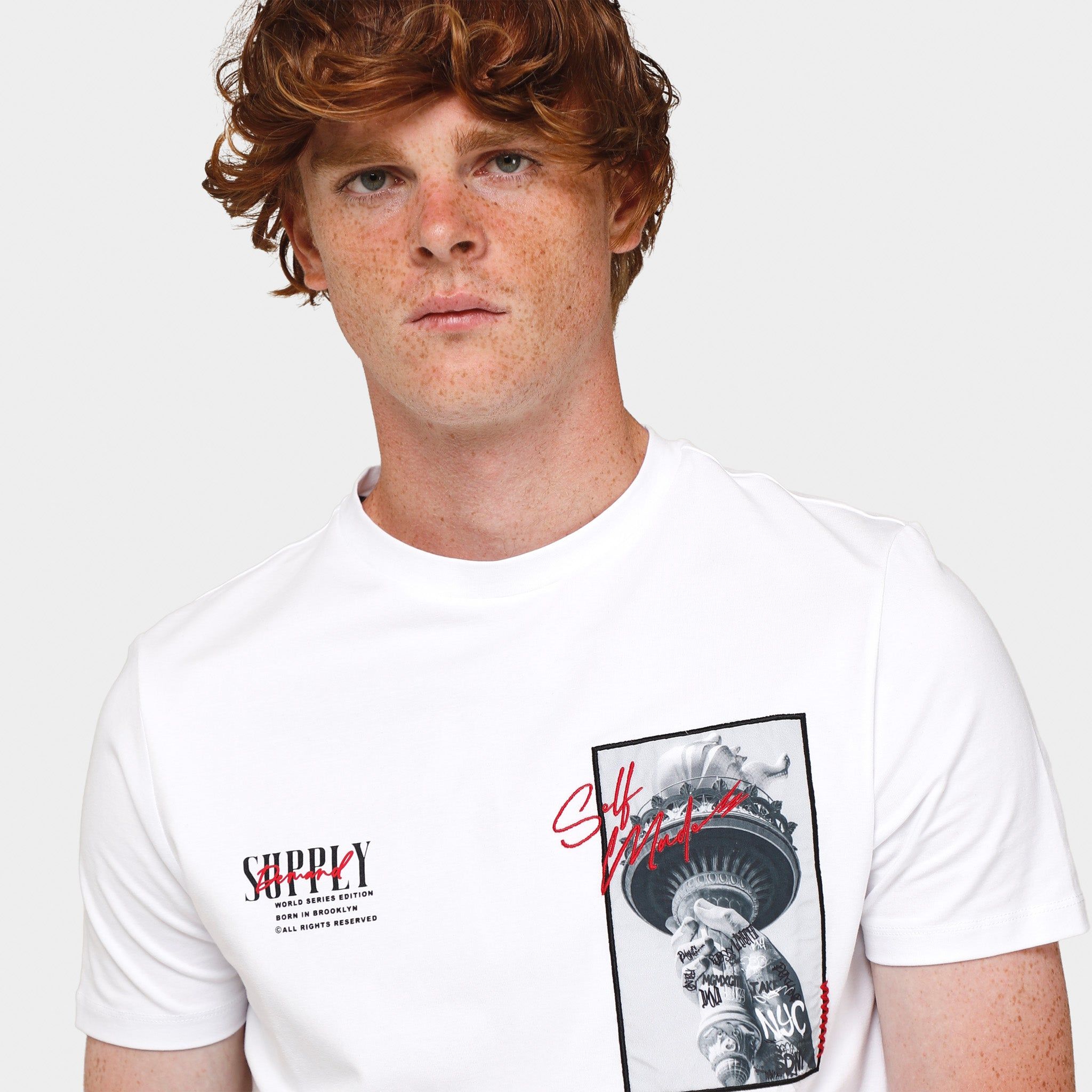 Supply & Demand Ridin T-shirt / White sold by JD Sports product image thumbnail 3