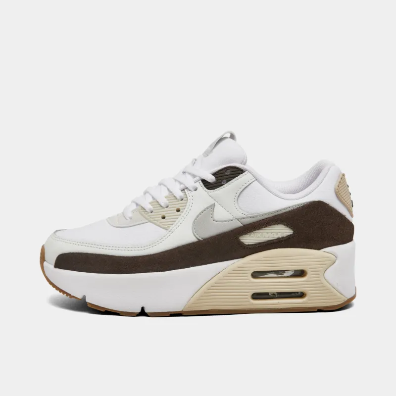 Nike Women's Air Max 90 LV8 White / Photon Dust - Baroque Brown sold by JD Sports
