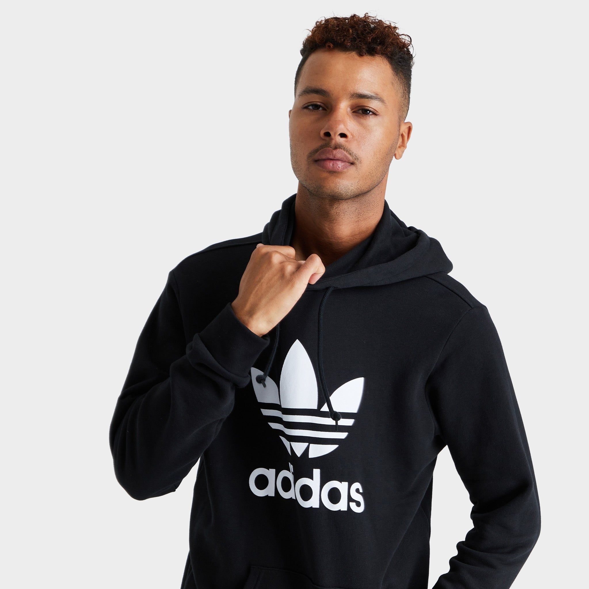 adidas Originals Trefoil Pullover Hoodie Black / White sold by JD Sports product image thumbnail 3