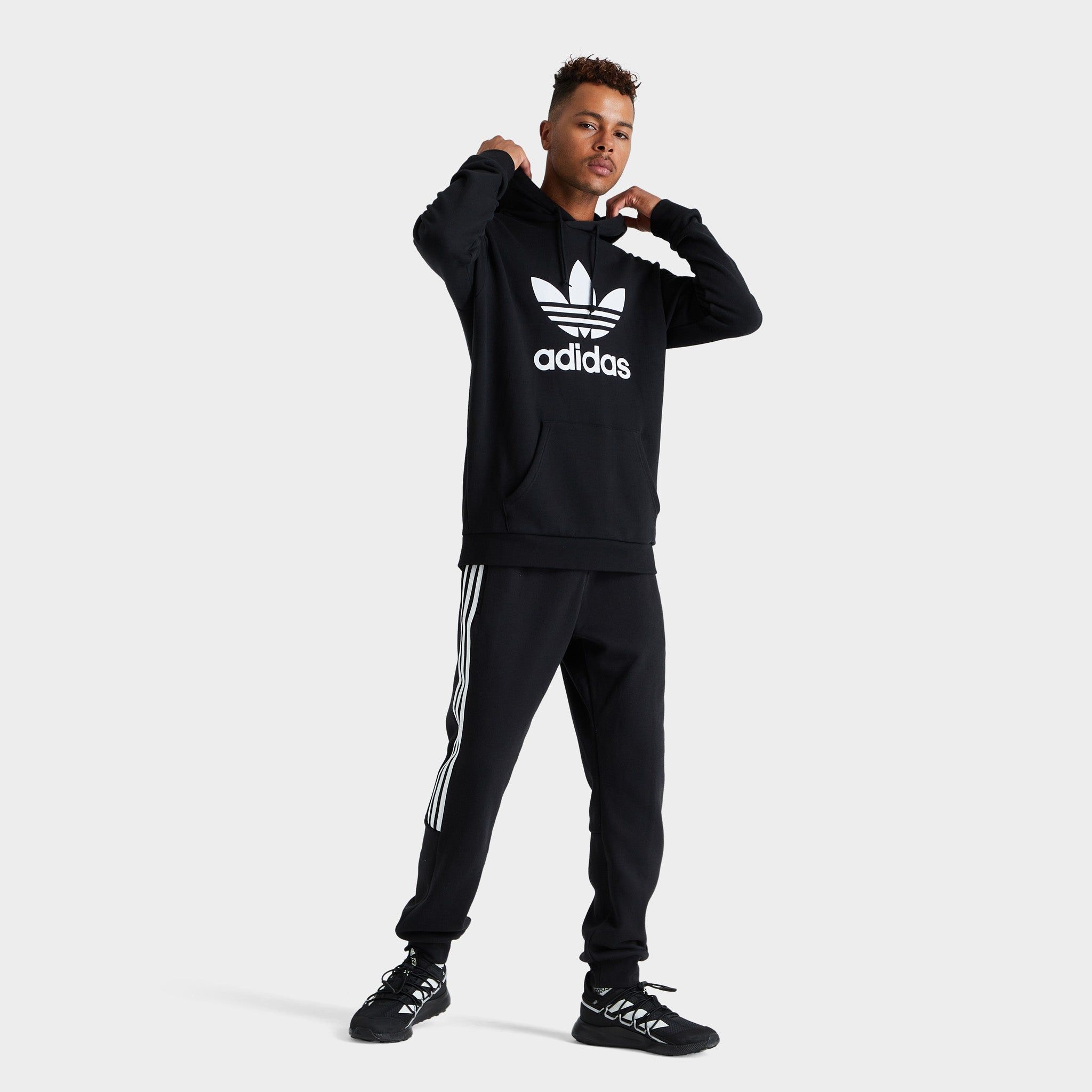 adidas Originals Trefoil Pullover Hoodie Black / White sold by JD Sports product image thumbnail 5