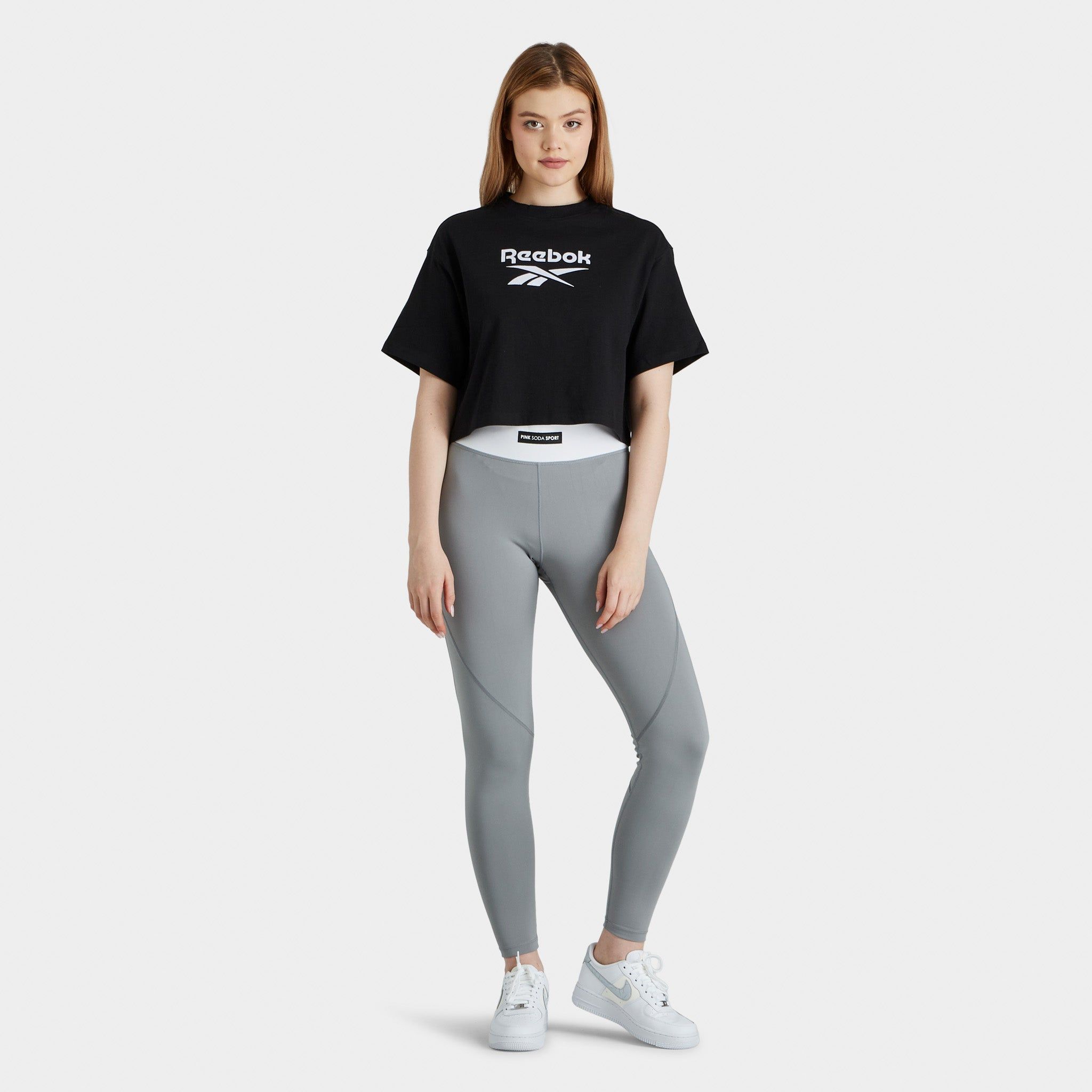 Reebok Women's Classics Cropped Big Logo T-shirt / Black sold by JD Sports product image thumbnail 5