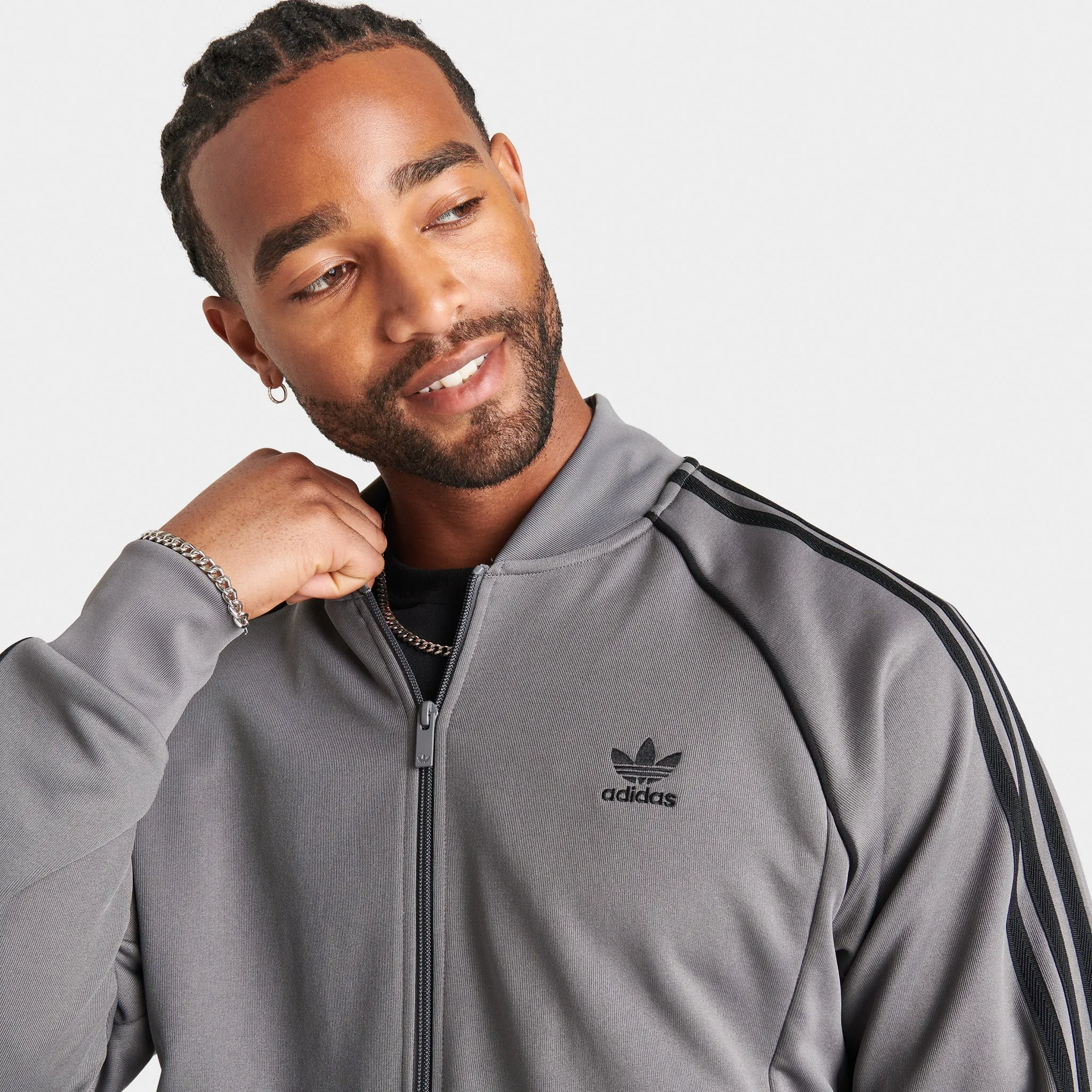 adidas Originals SST Track Jacket Grey Four / Black sold by JD Sports product image thumbnail 3