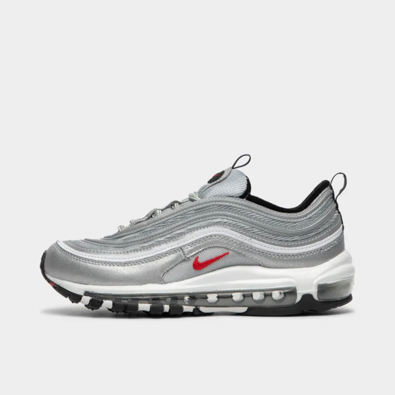 Nike Women's Air Max 97 Metallic Silver / Varsity Red - White sold by JD Sports