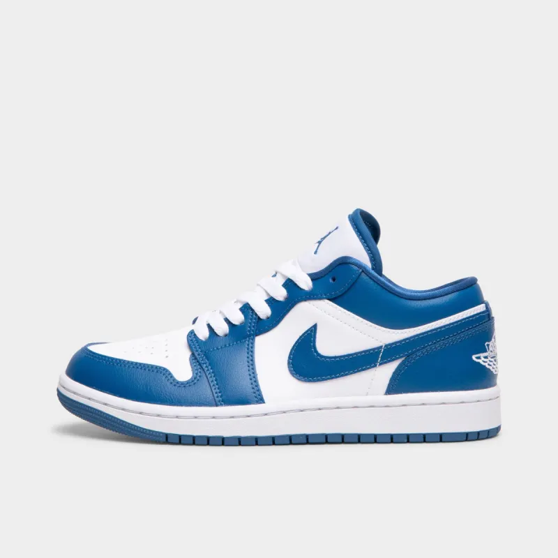 Jordan Women’s 1 Low White / Dk Marina Blue - White sold by JD Sports