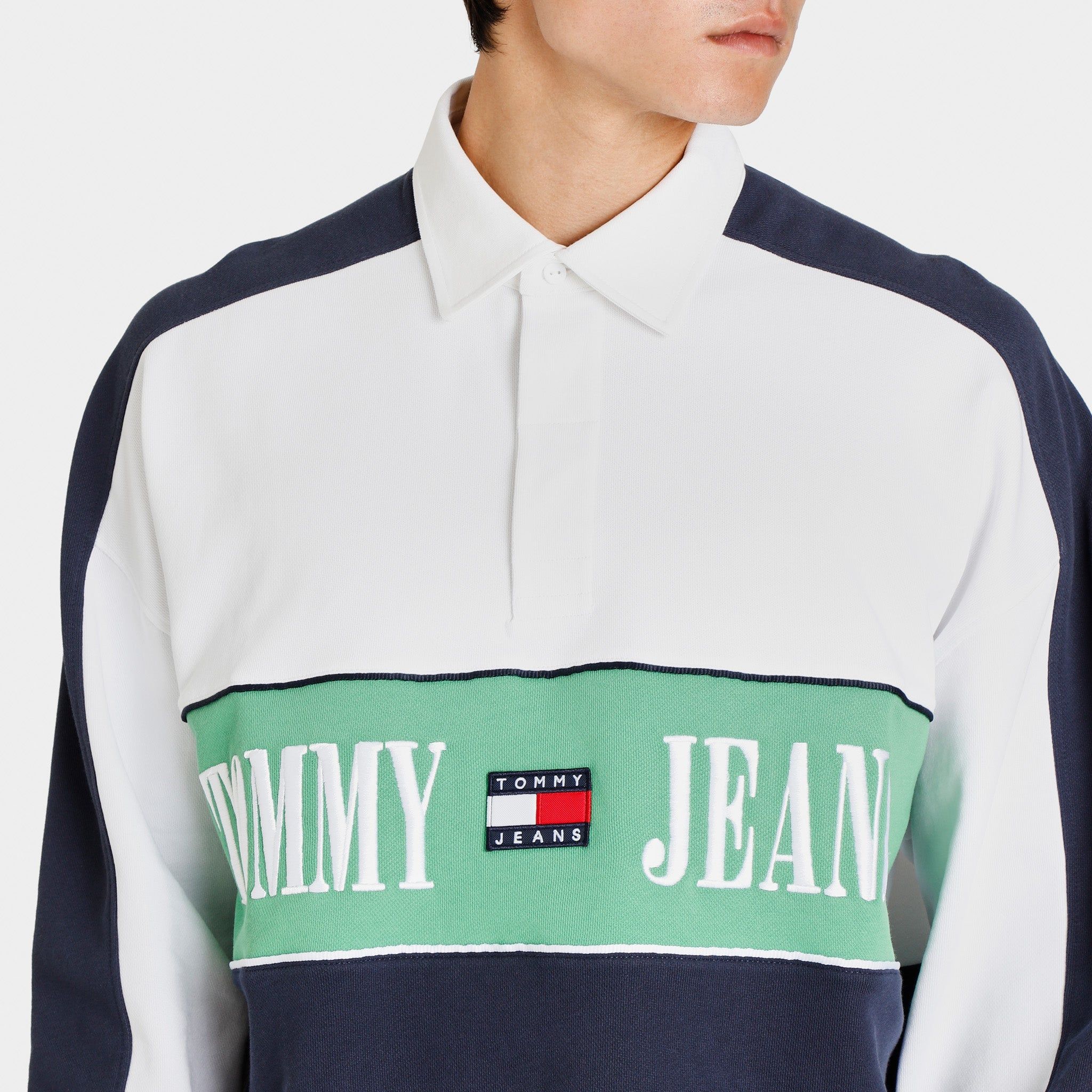Tommy Jeans Retro Logo Oversized Rugby Polo / Twilight Navy sold by JD Sports product image thumbnail 4