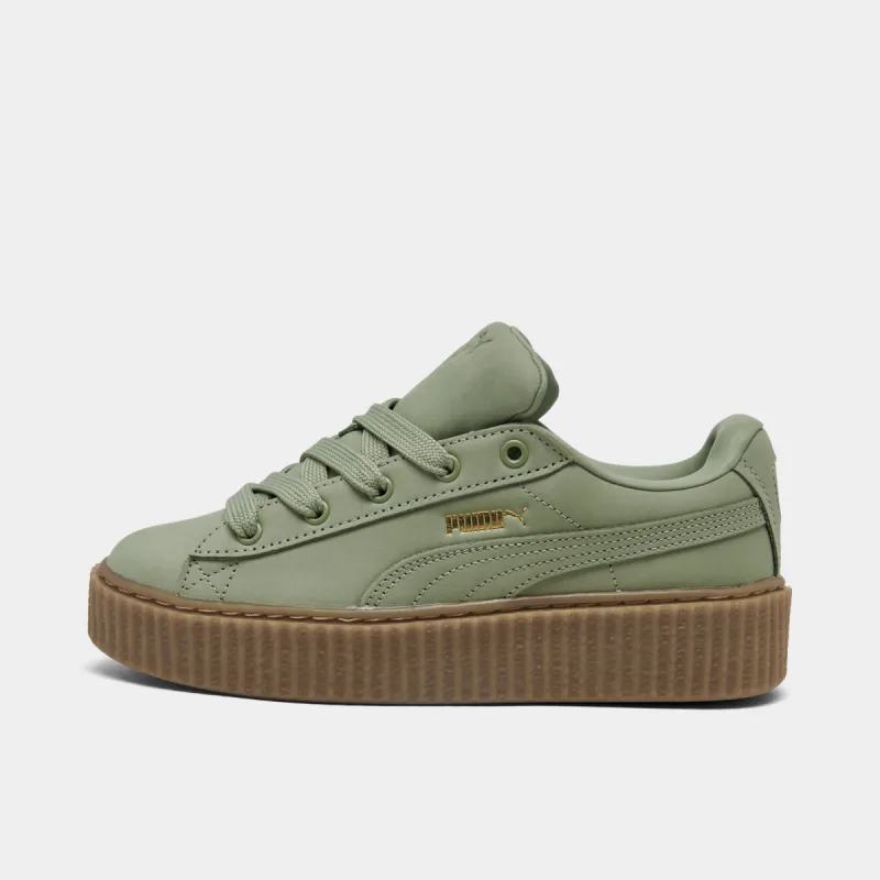 Puma X FENTY Women's Phatty Nubuck Green Fog / Gold - Gum sold by JD Sports