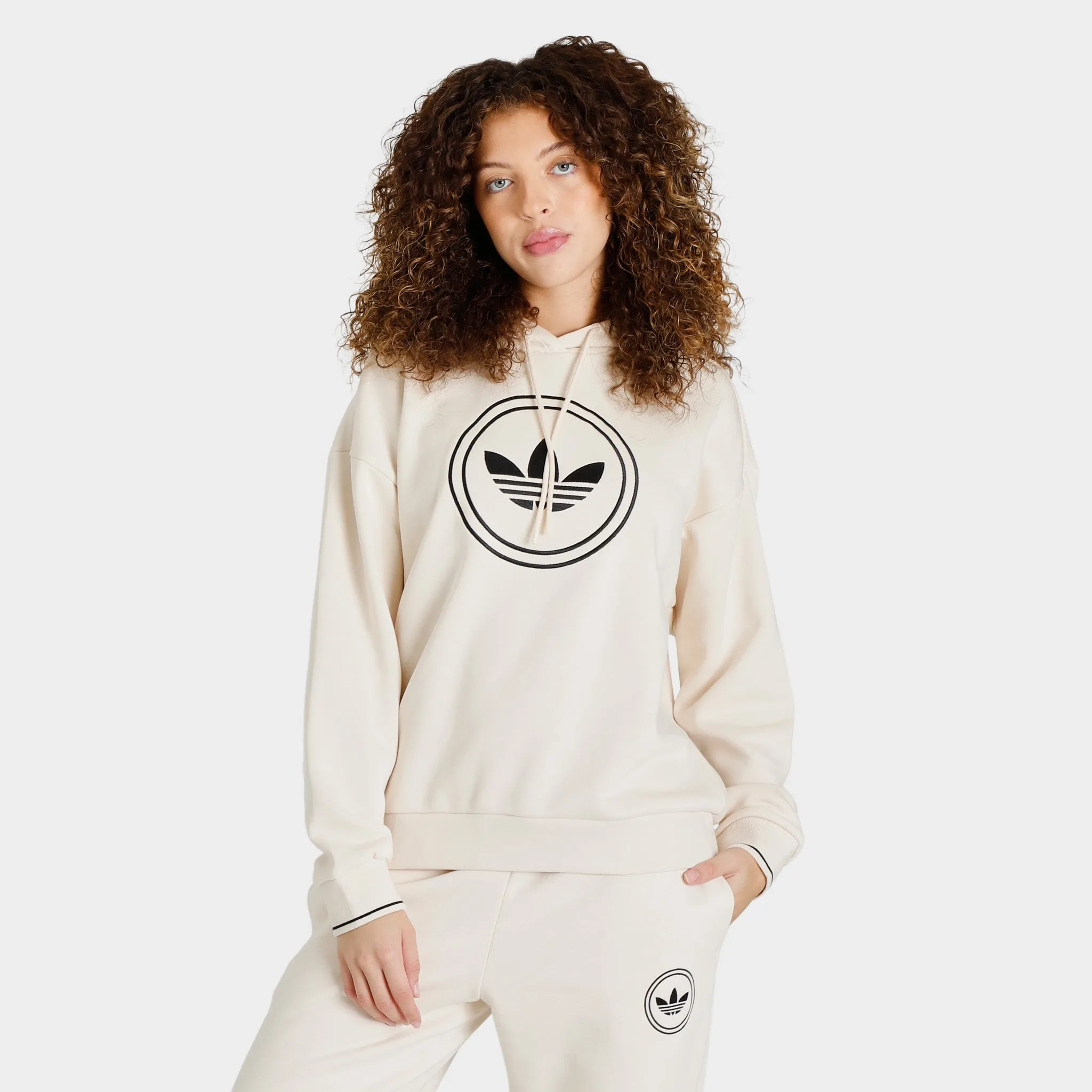 adidas Women's Boyfriend OH Pullover Hoodie / Wonder White sold by JD Sports