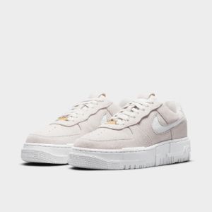 Nike Women’s Air Force 1 Pixel Summit White / Light Bone - Regal Pink sold by JD Sports