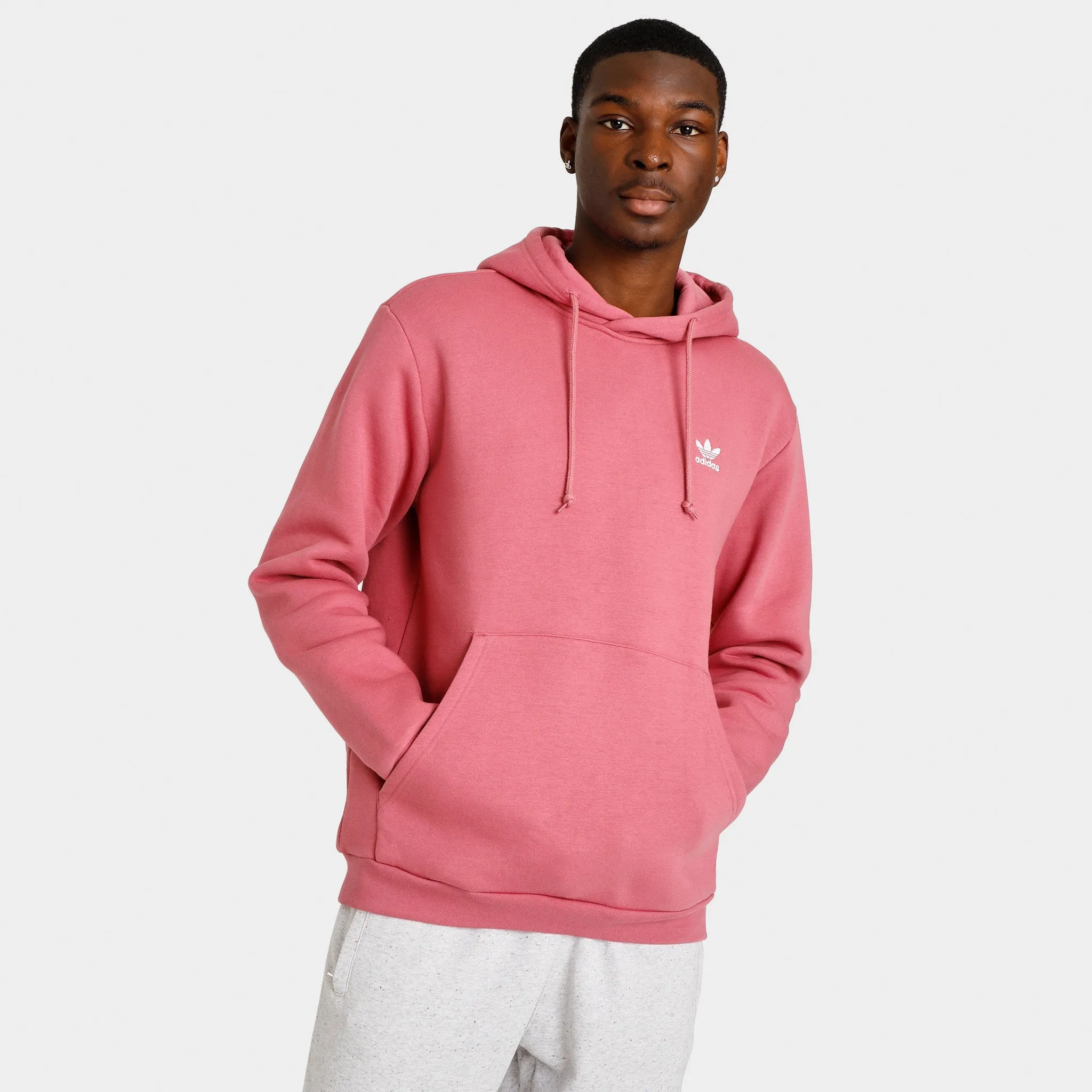 adidas Originals Trefoil Essentials Pullover Hoodie / Pink Strata sold by JD Sports