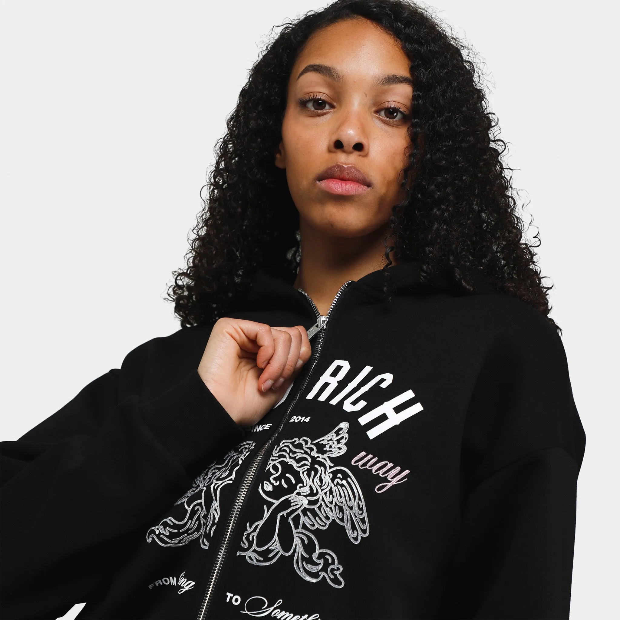 Hoodrich Women's OG Aura Full Zip Hoodie Sky Captain / White - Silver sold by JD Sports product image thumbnail 3