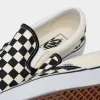 Vans Classic Slip-On Checkerboard Black / White sold by JD Sports