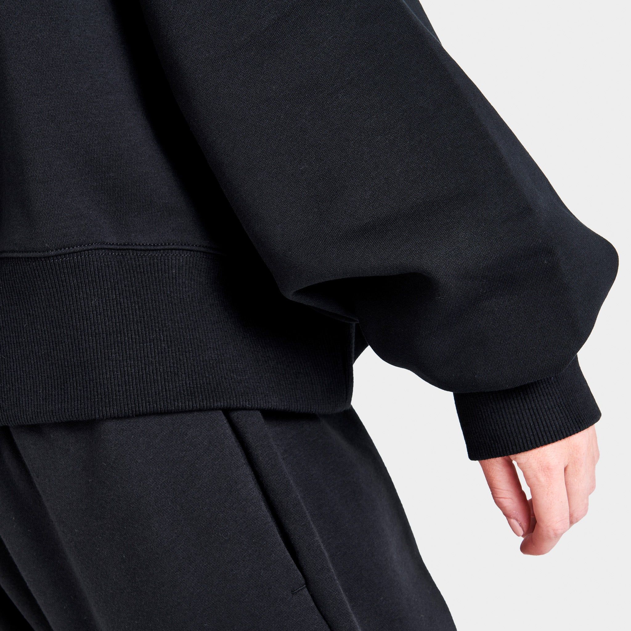 Nike Women’s Sportswear Phoenix Fleece Over-Oversized Crewneck Sweatshirt Black / Sail sold by JD Sports product image thumbnail 4