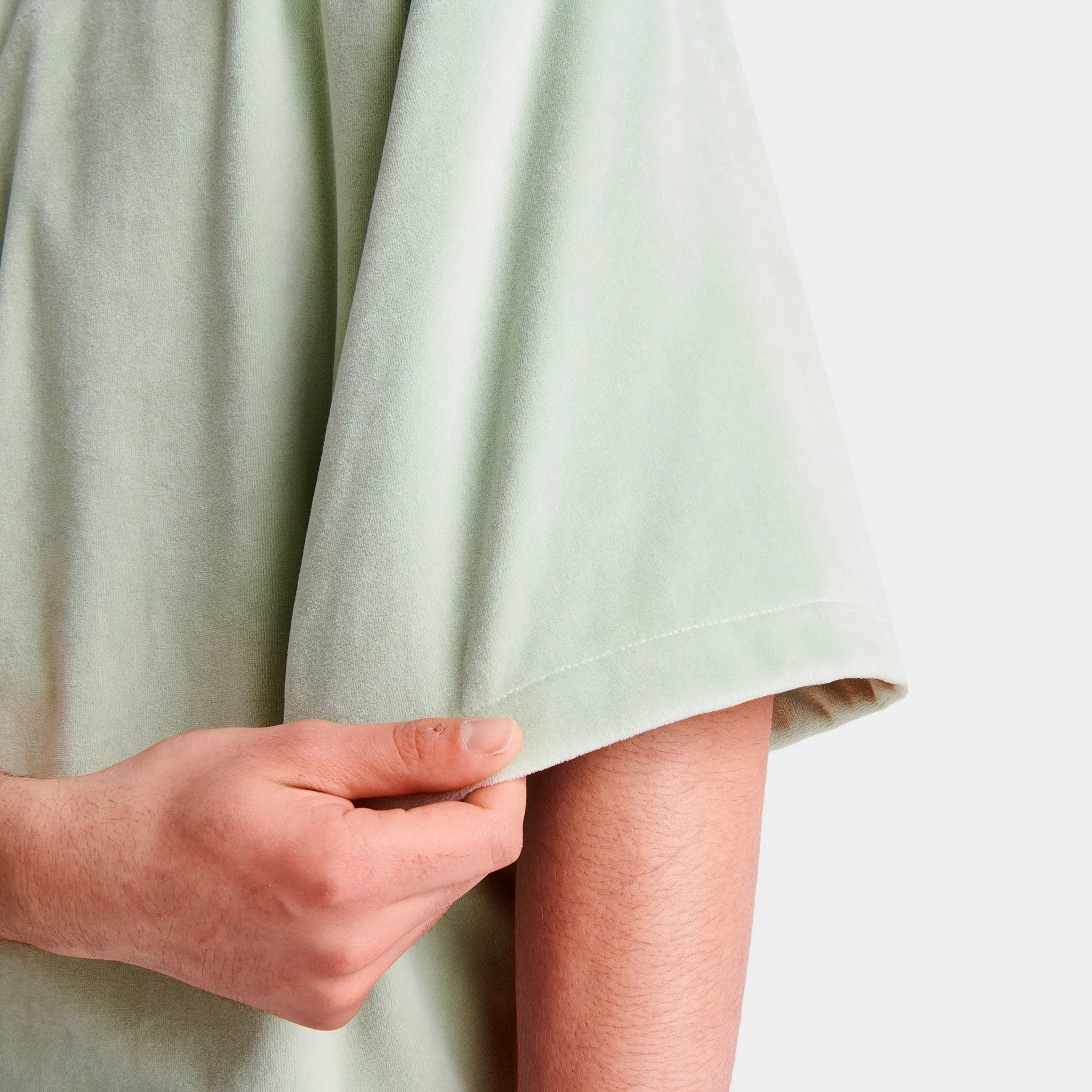 adidas Basketball Velour Half Zip Sweatshirt / Halo Green sold by JD Sports product image thumbnail 4