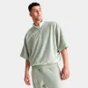 adidas Basketball Velour Half Zip Sweatshirt / Halo Green sold by JD Sports