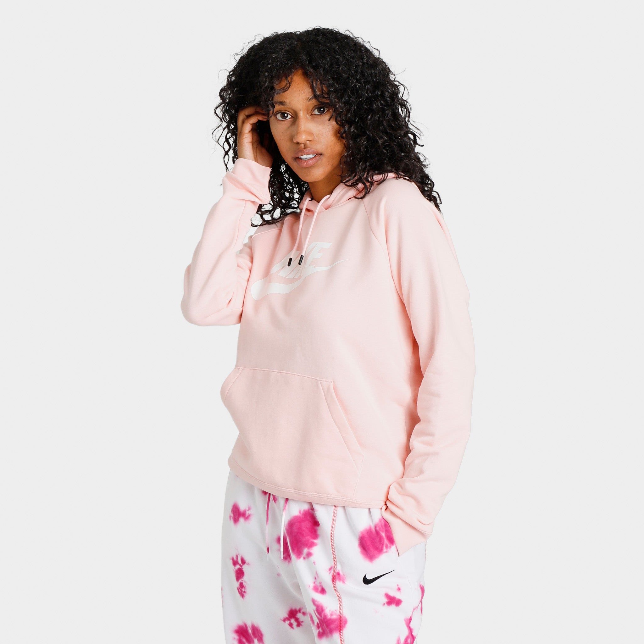 Nike Sportswear Women’s Essential Fleece Pullover Hoodie Atmosphere / White sold by JD Sports product image thumbnail 3