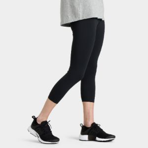 Nike Women's One Luxe Mid-Rise Crop Leggings Black / Clear sold by JD Sports