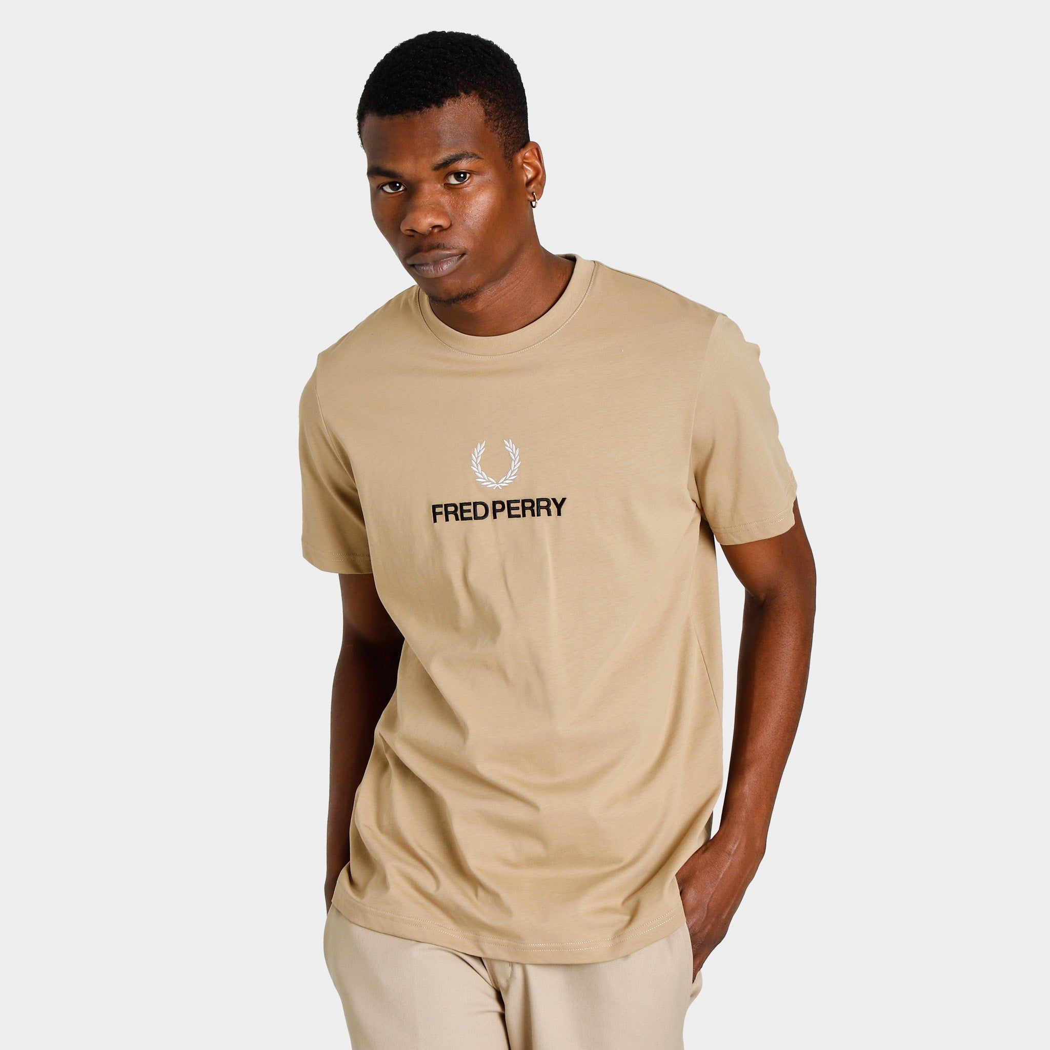 Fred Perry Embroidered T-shirt / Warmstone sold by JD Sports