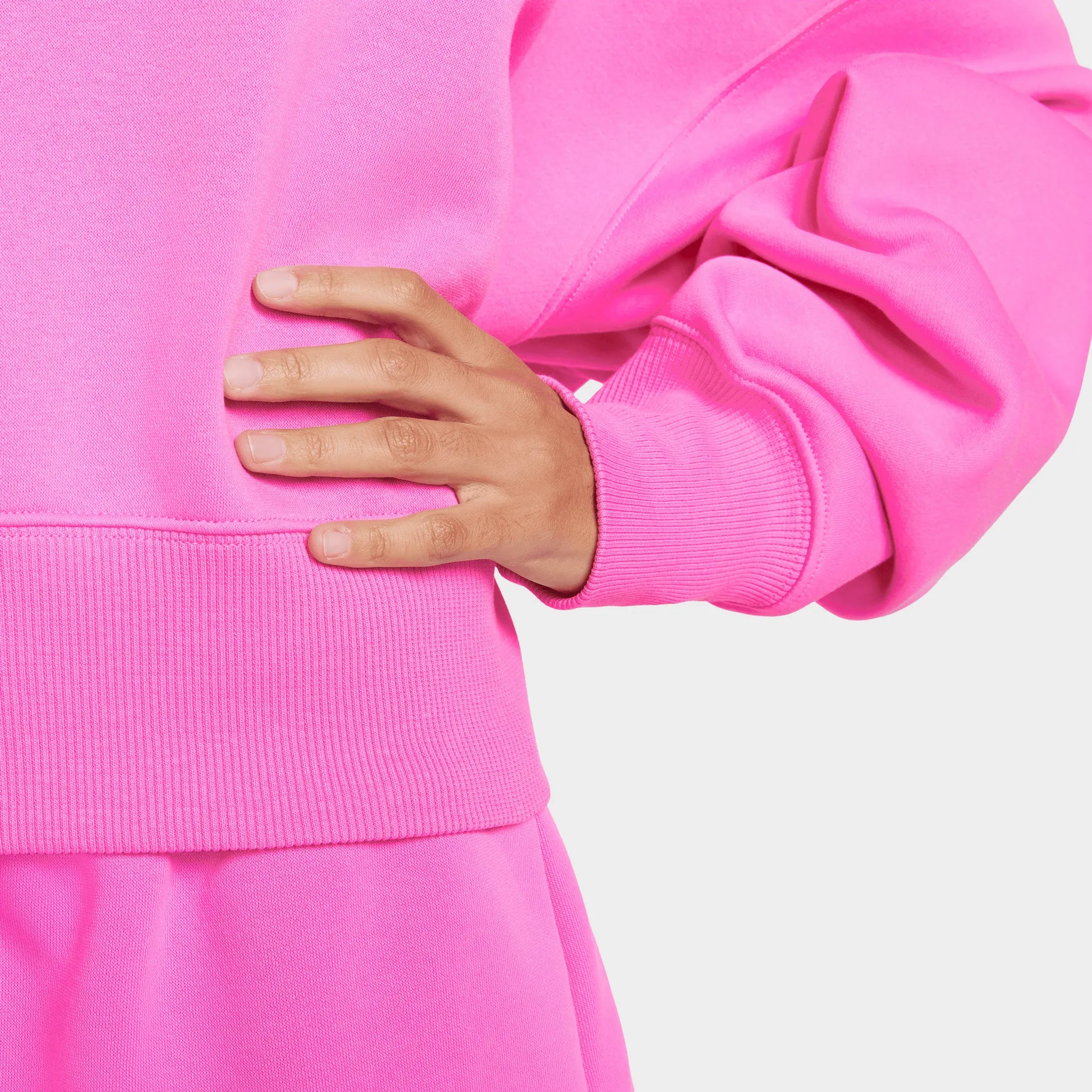 Nike Sportswear Women's Phoenix Fleece Over-Oversized Crewneck Playful Pink / Black sold by JD Sports product image thumbnail 5