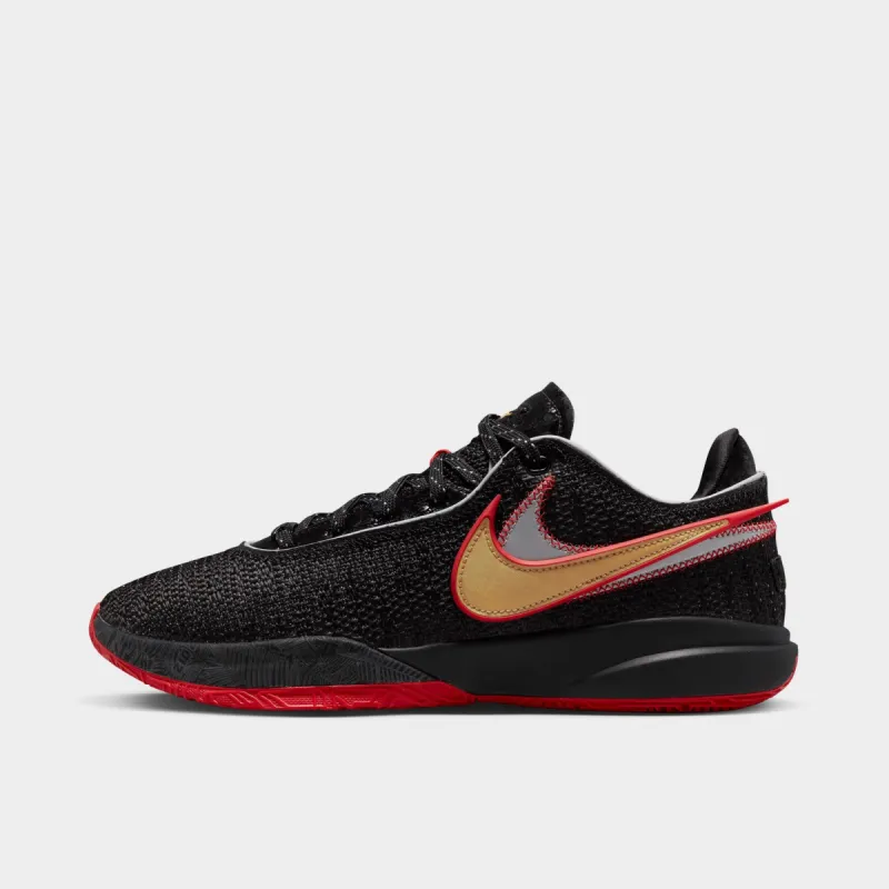 Nike LeBron 20 Black / Black - University Red sold by JD Sports