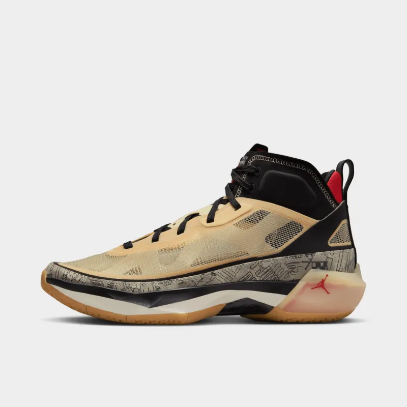 Jordan 37 Tatum Pale Vanilla / University Red - Black sold by JD Sports