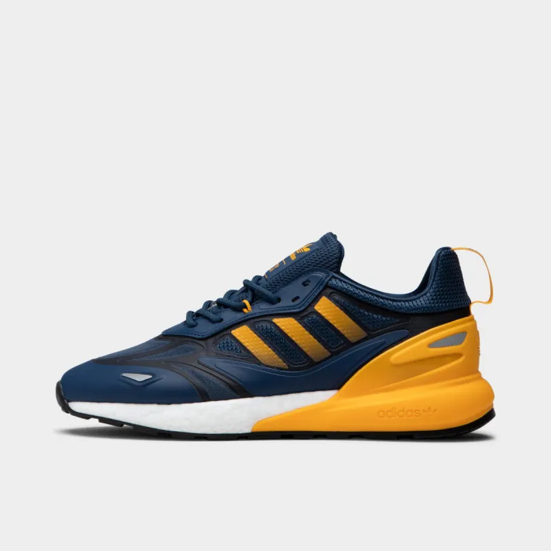adidas Originals ZX 2K Boost 2.0 Crew Blue / Semi Solar Gold - Core Black sold by JD Sports