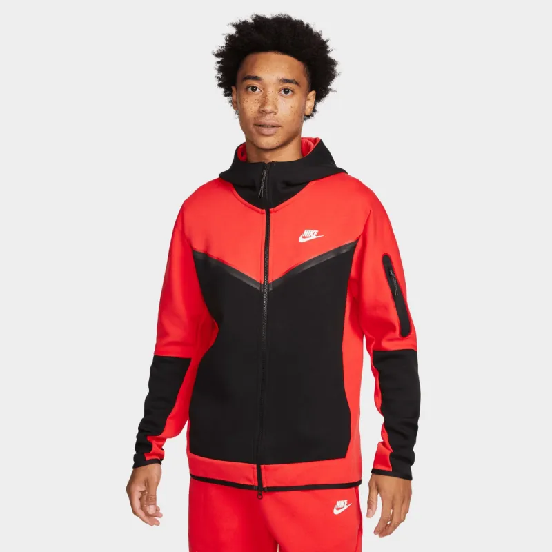 Nike Sportswear Tech Fleece Taped Full Zip Hoodie Light Crimson / Black - White sold by JD Sports