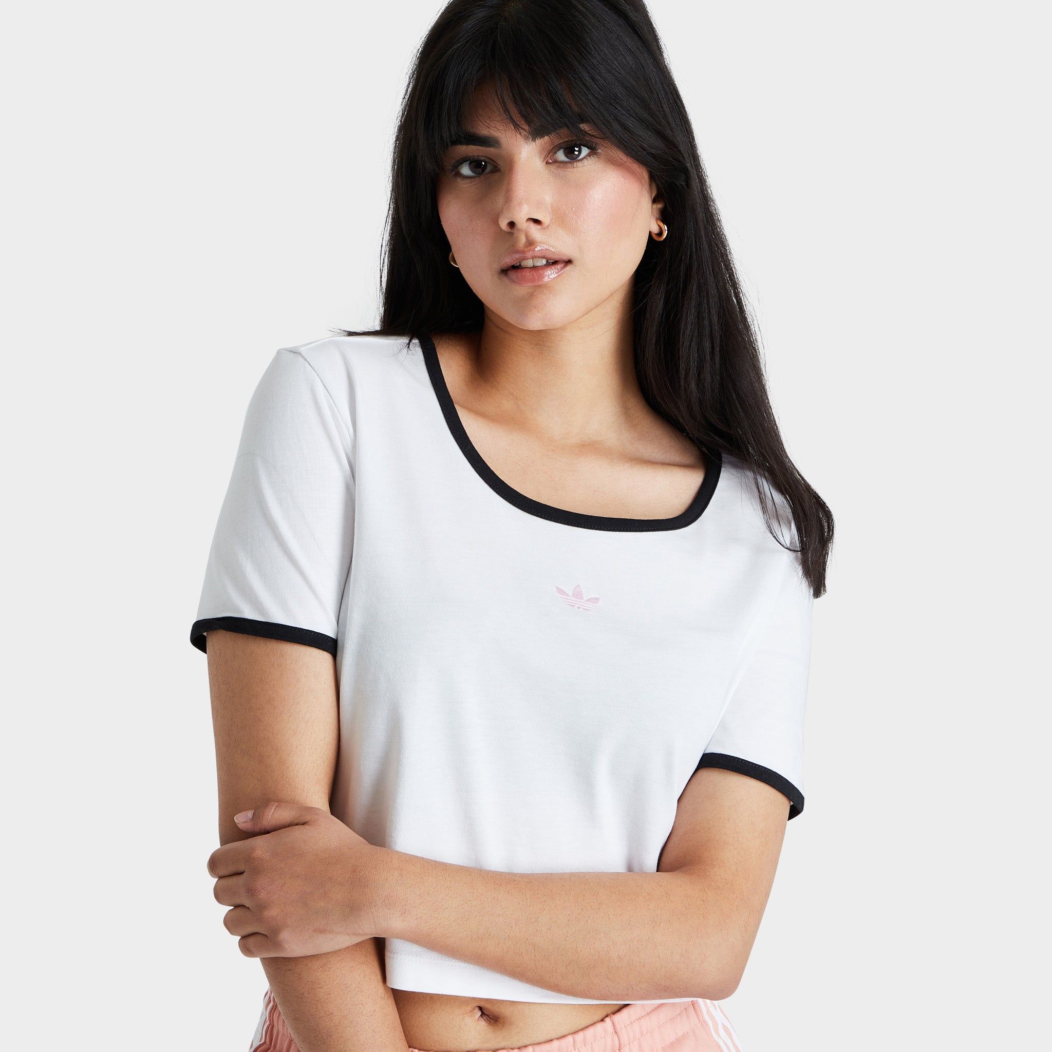 adidas Originals Women's Slim Cropped T-shirt / White sold by JD Sports