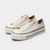 Converse Chuck Taylor All Star Platform Denim Low Egret / Navy - Burnt Honey sold by JD Sports