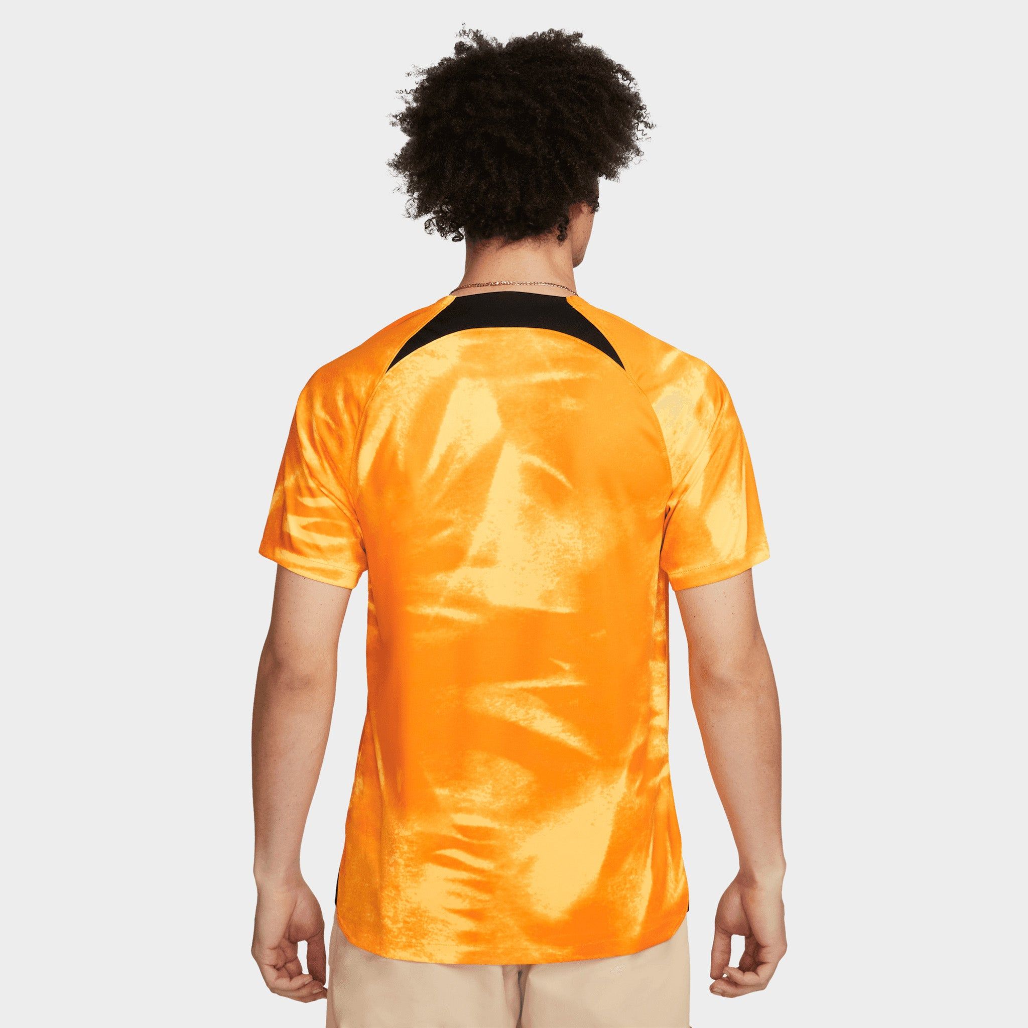 Nike Netherlands 2022/23 Dri-FIT Stadium Home Soccer Jersey Pepper Red / Pepper Red - Gold Dart sold by JD Sports product image thumbnail 2